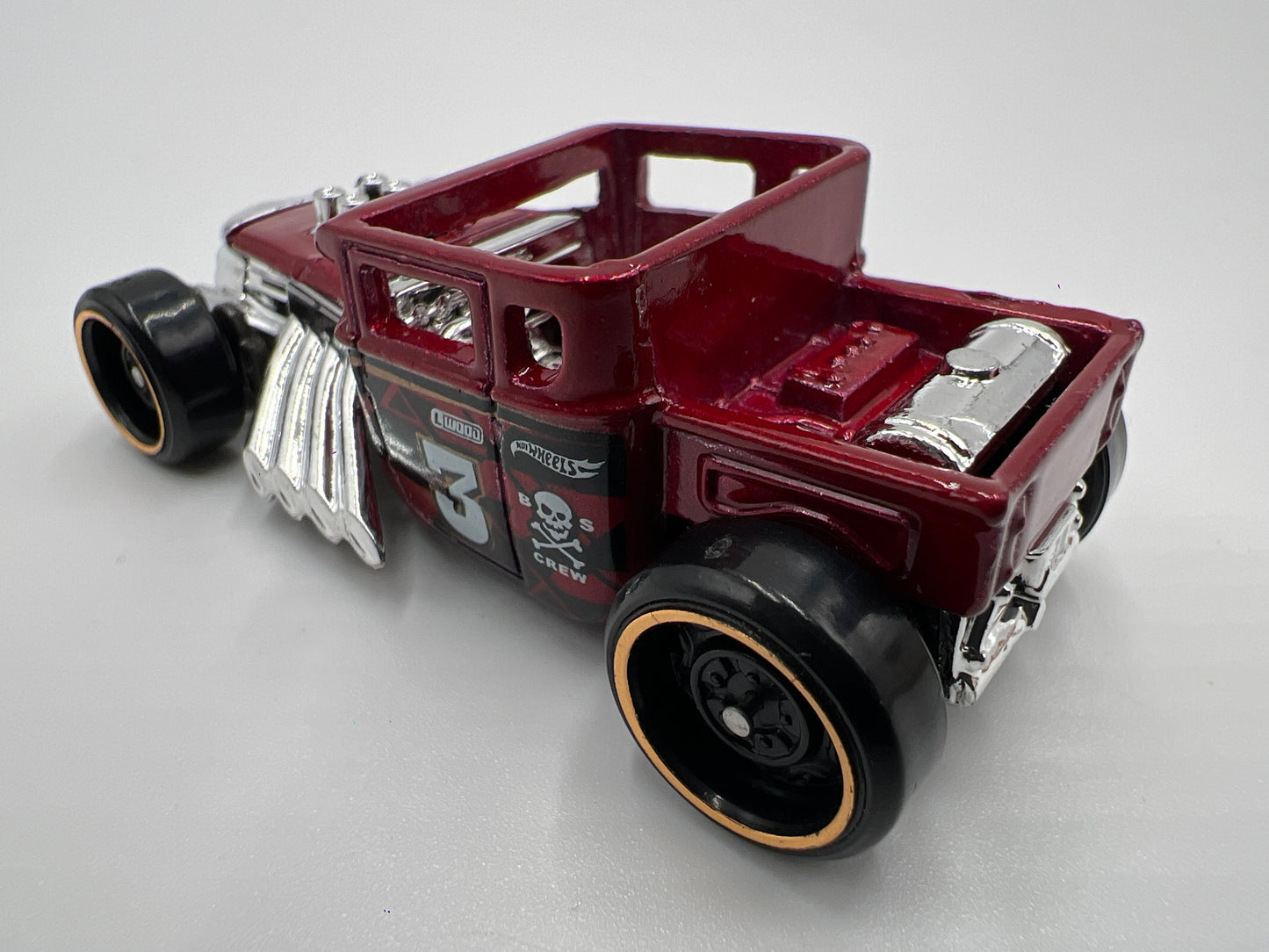 Hot Wheels 1/64 Bone Shaker #3 Red Loose