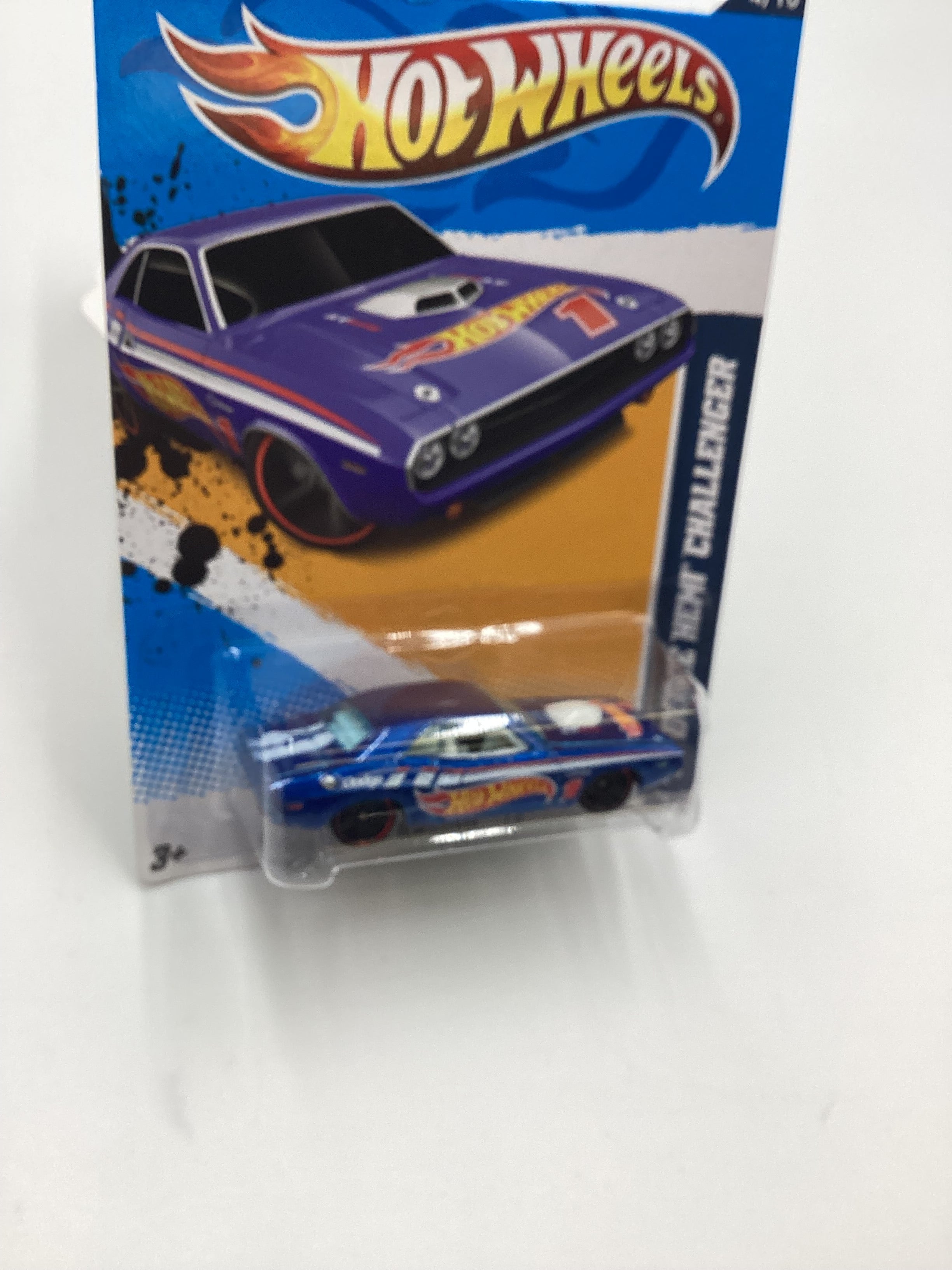 2012 Hot Wheels Racing #174 70 Dodge Hemi Challenger Blue 51G