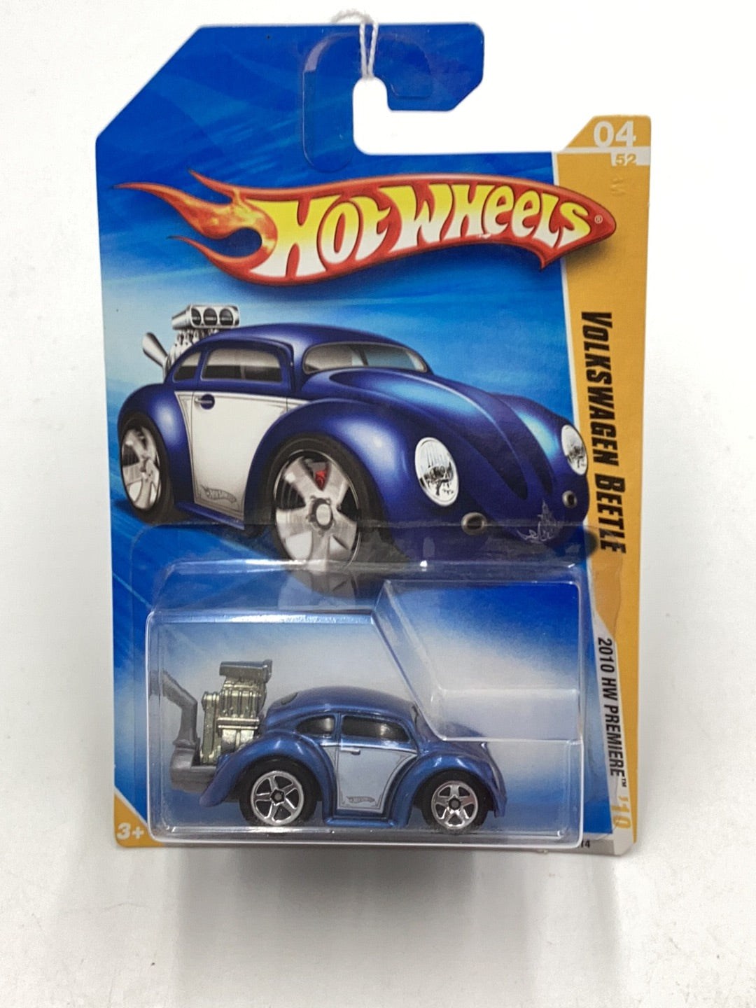 2010 Hot Wheels #4 Volkswagen beetle blue 92G