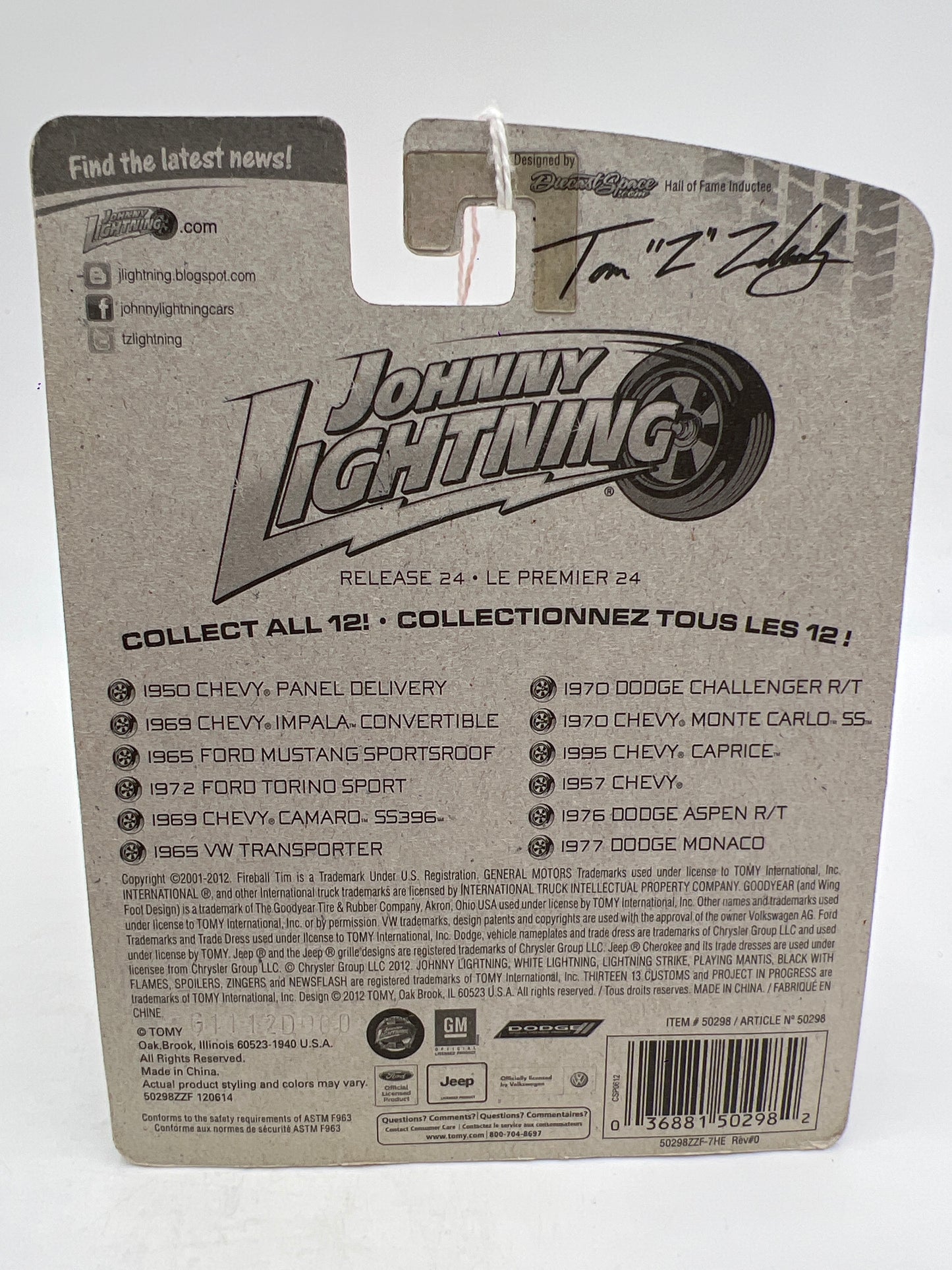 Johnny Lightning Small Card 1972 Ford Torino Sport Green