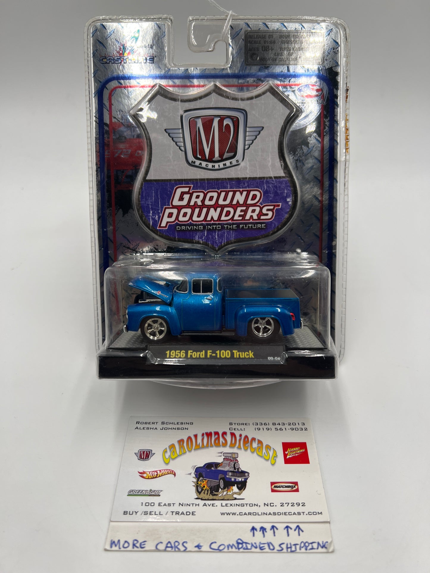 M2 Machines Ground Pounders 1956 Ford F-100 Truck Blue 09-04 197D