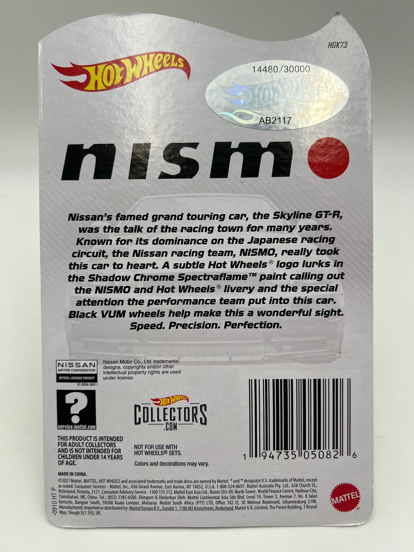 Hot Wheels RLC #14480/30000 Nismo Nissan Skyline GT-R BNR34 Chrome W/Protector