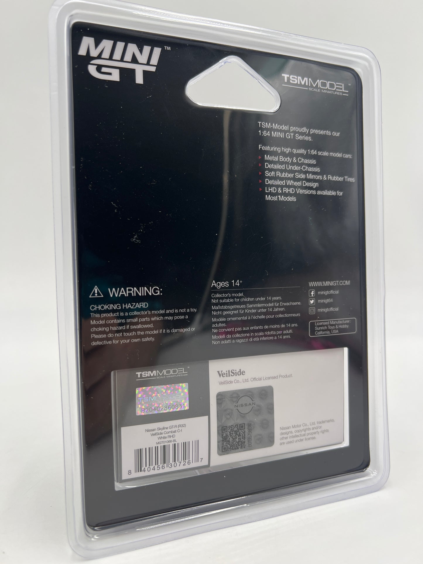 Mini GT #1066 Nissan Skyline GT-R R32 VeilSide Combat C-I White