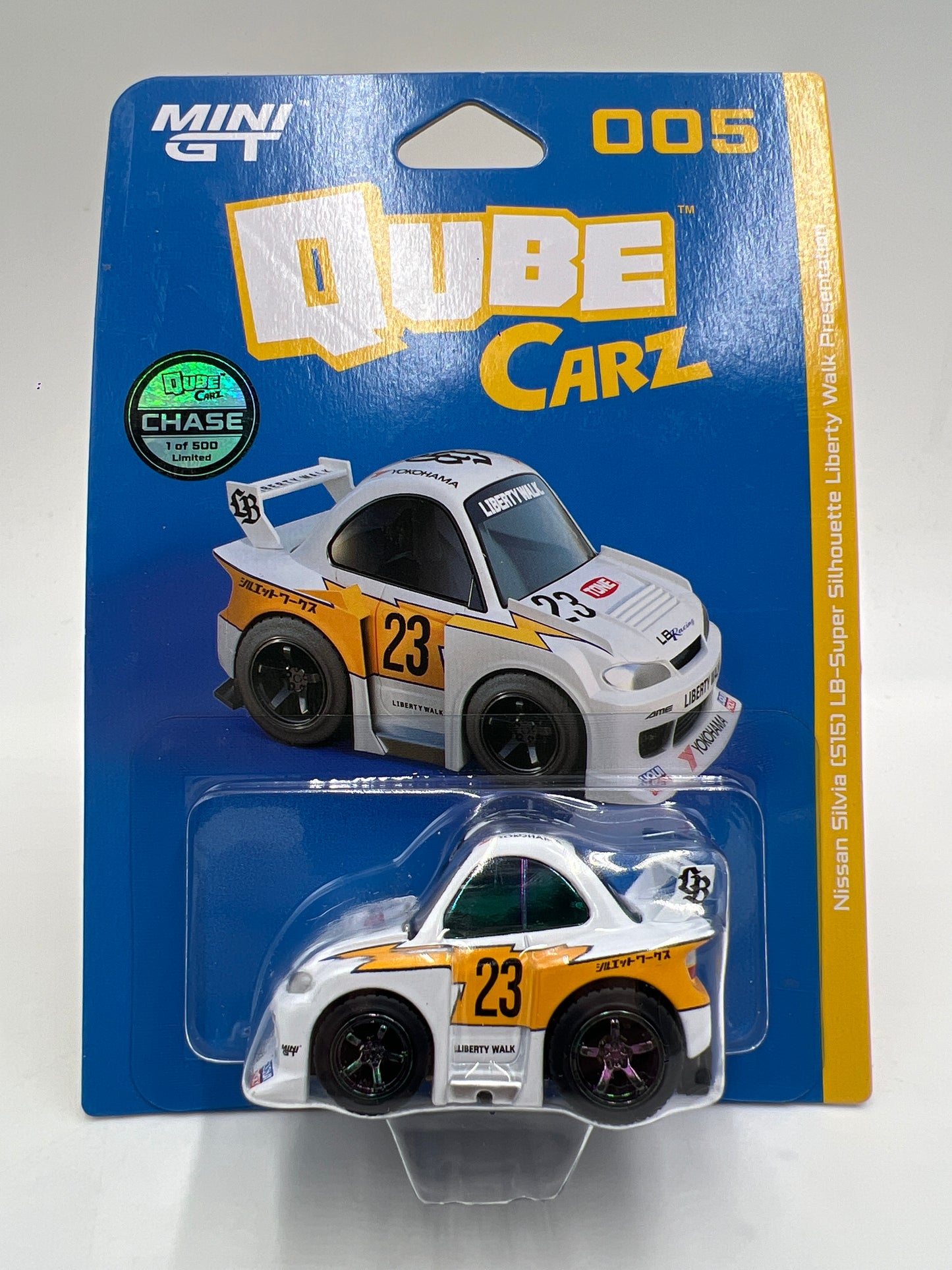 Mini GT Qube Carz CHASE 1/500 Liberty Walk #5 Nissan Silvia S15 LB-Super Silhouette Liberty Walk Presentation