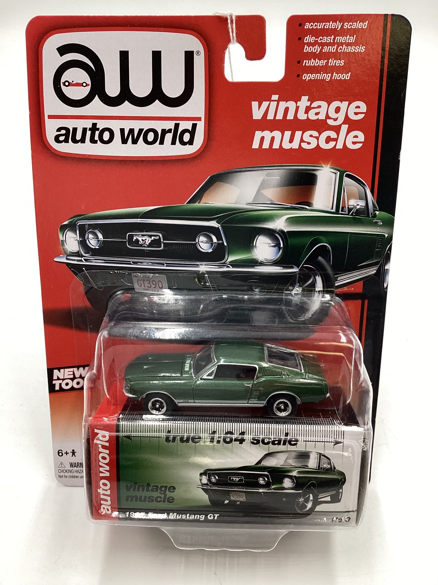 Auto World Vintage Muscle #3 1967 Ford Mustang GT Green 183C