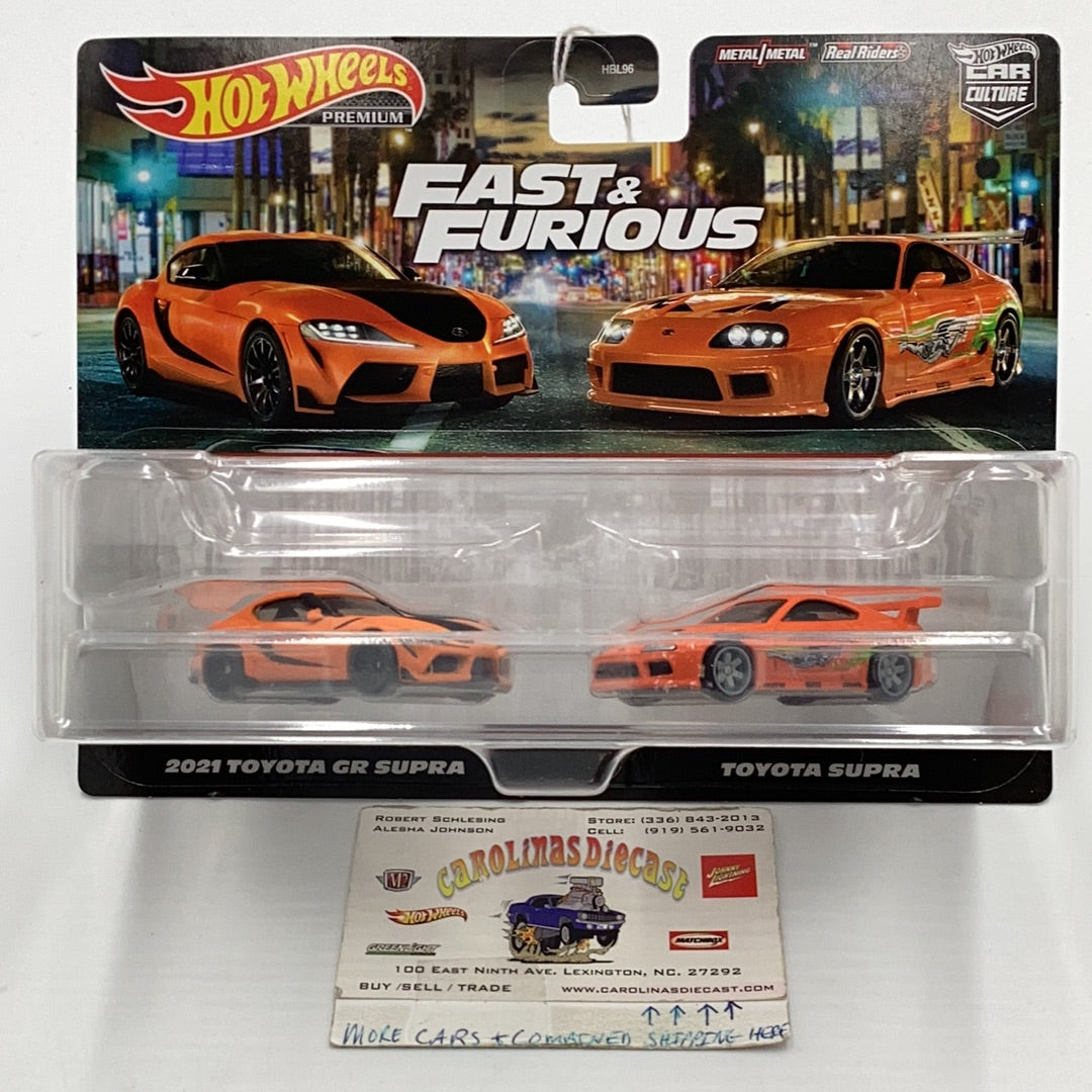 Hot wheels car culture team 2 pack target exclusive Fast and Furious 2021 Toyota GR Supra Toyota Supra 282B