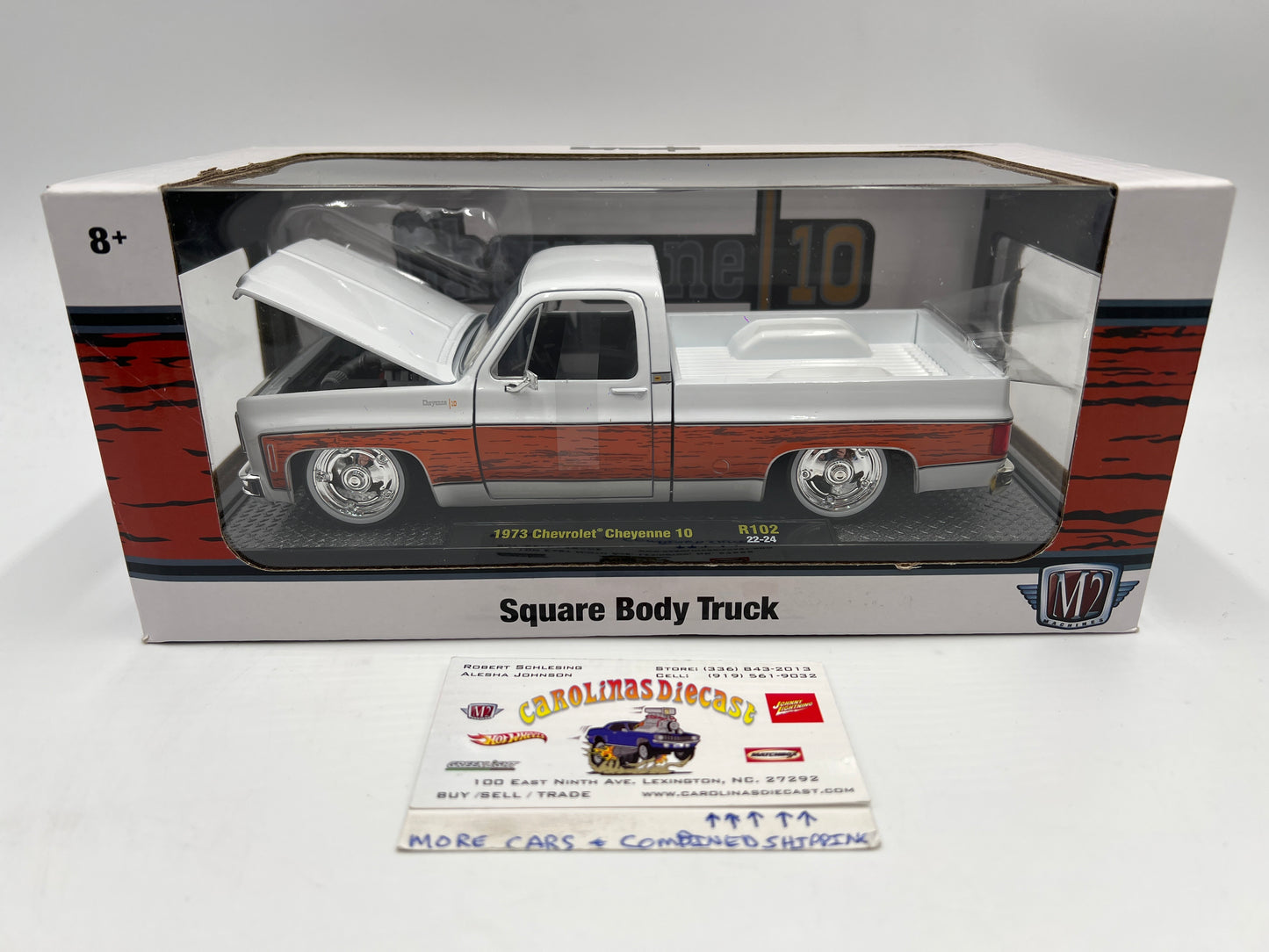 M2 Machines 1/24 Square Body Truck 1973 Chevrolet Cheyenne 10 White R102