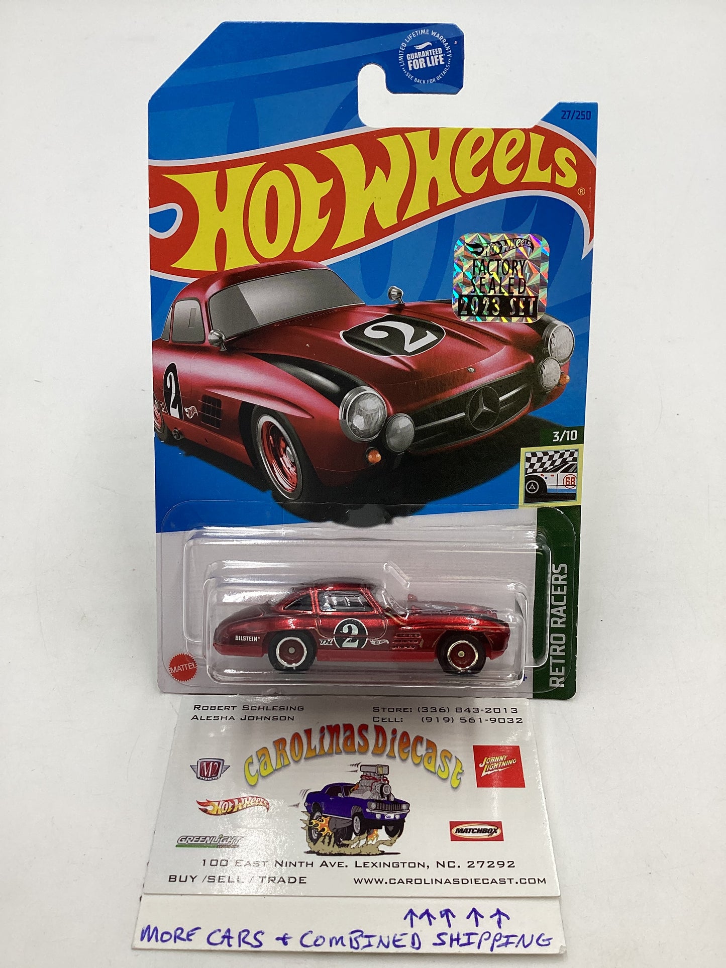 2023 Hot Wheels Super treasure hunt 1/1250 Mercedes-Benz 300 SL Factory Sealed W/ Protector