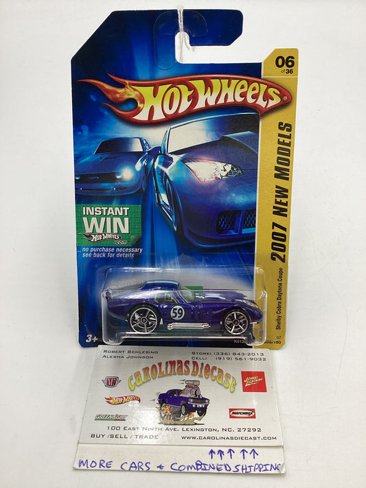 2007 Hot Wheels New Models #6 Shelby Cobra Daytona Coupe Blue 28C