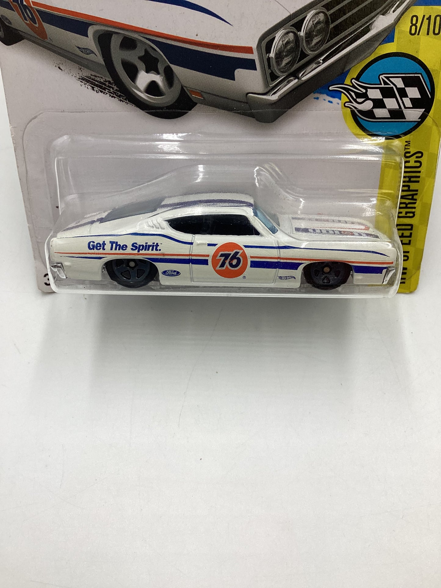 2016 Hot Wheels #183 Speed Graphics 69 Ford Torino Talladega White 31D