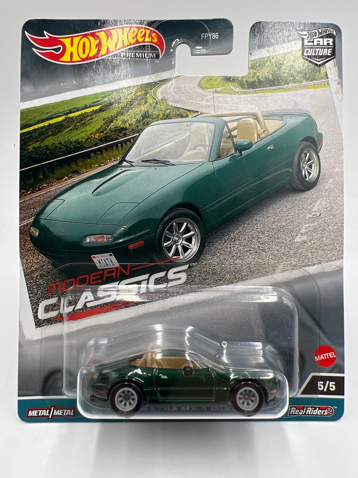 Hot Wheels Premium Modern Classics #5 91 Mazda MX-5 Miata Green 245D