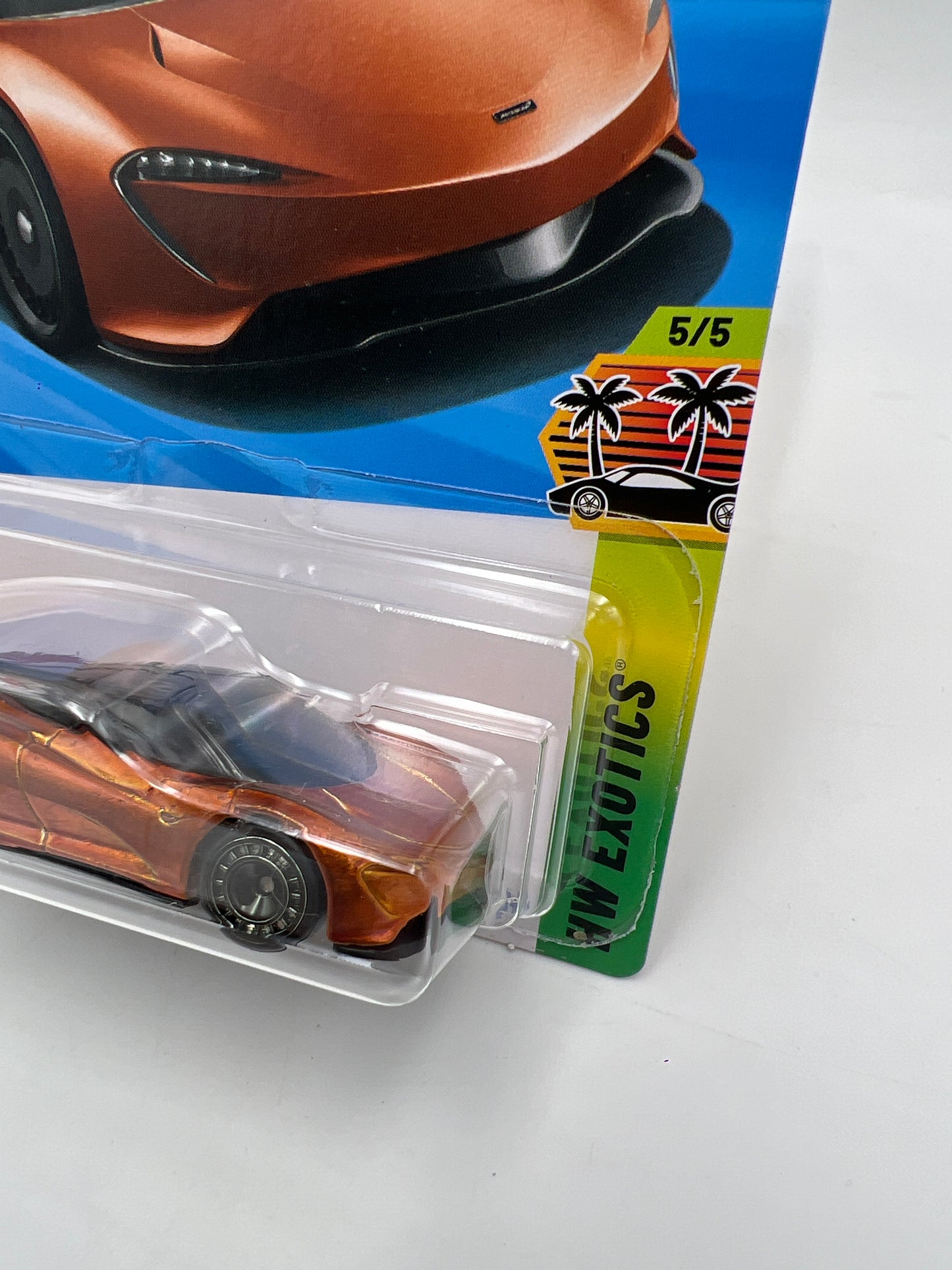 2025 Hot Wheels Super Treasure Hunt #209 McLaren Speedtail Orange W/Protector Cracked Blister