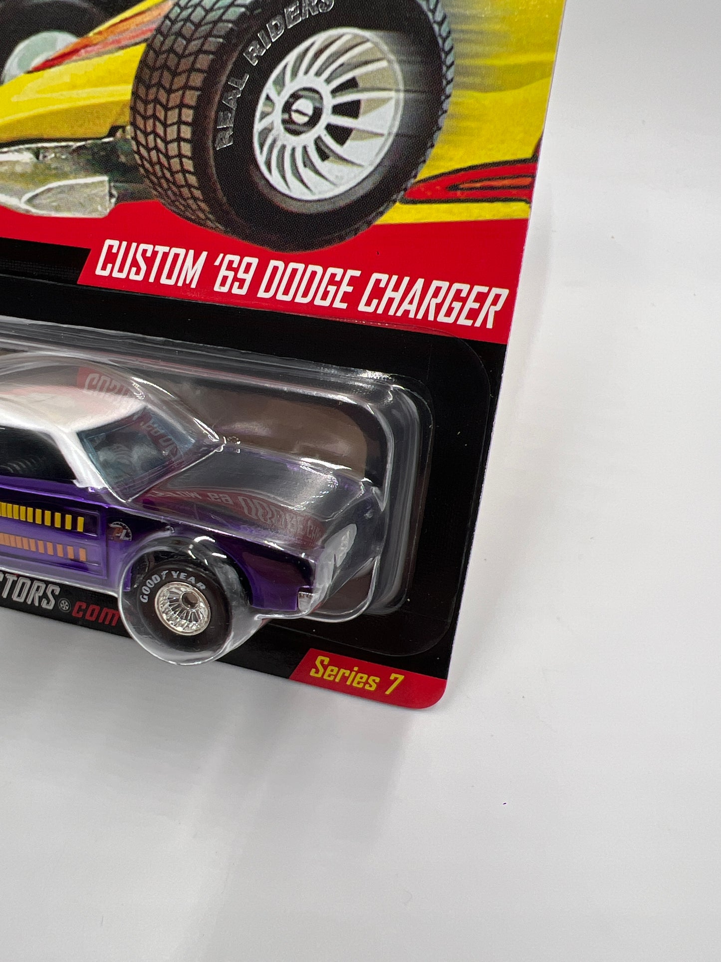Hot Wheels RLC Real Riders Series 7 #5 3041/7500 Custom 69 Dodge Charger Purple W/Protector