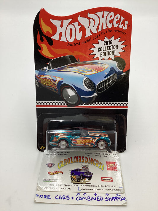 2016 Hot Wheels 55 Corvette Blue Collectors Edition mail in #3 with protector