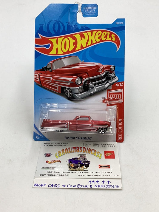 2019 hot wheels #106 custom 53 Cadillac Red Edition target exclusive 151G