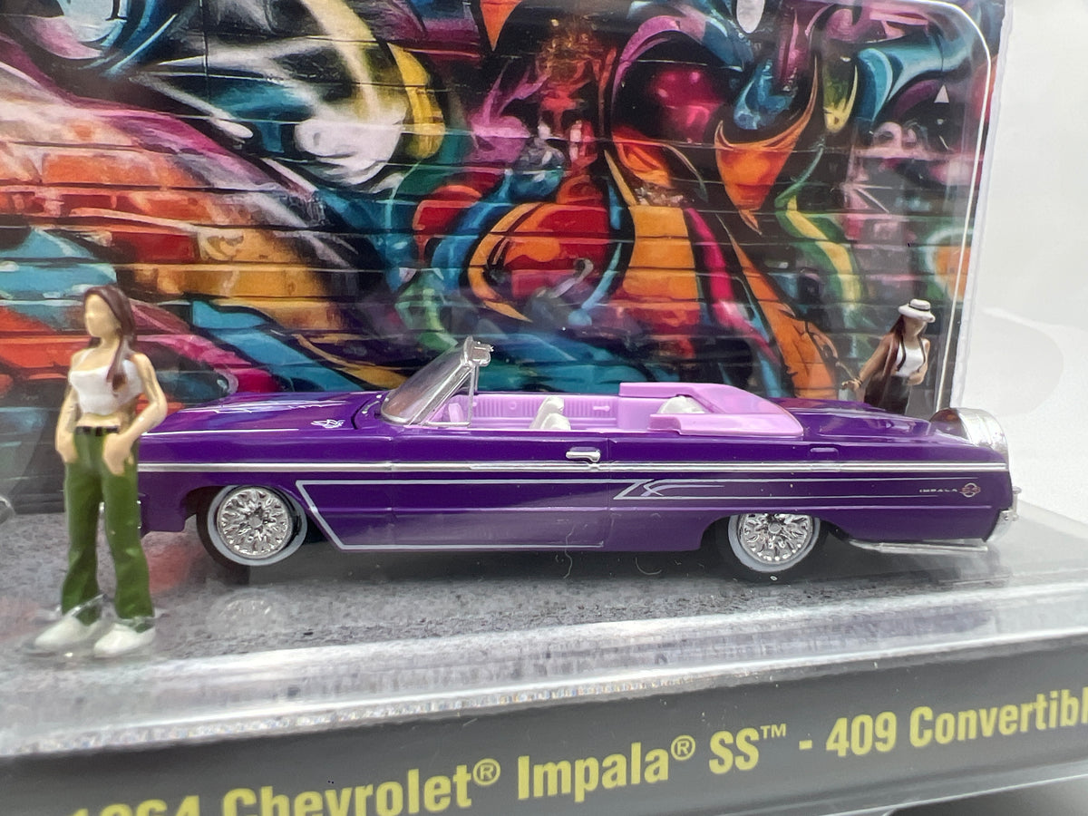 M2 Machines MJS02 MiJo Exclusives Diorama 1964 Chevy Impala SS 409 Convertible