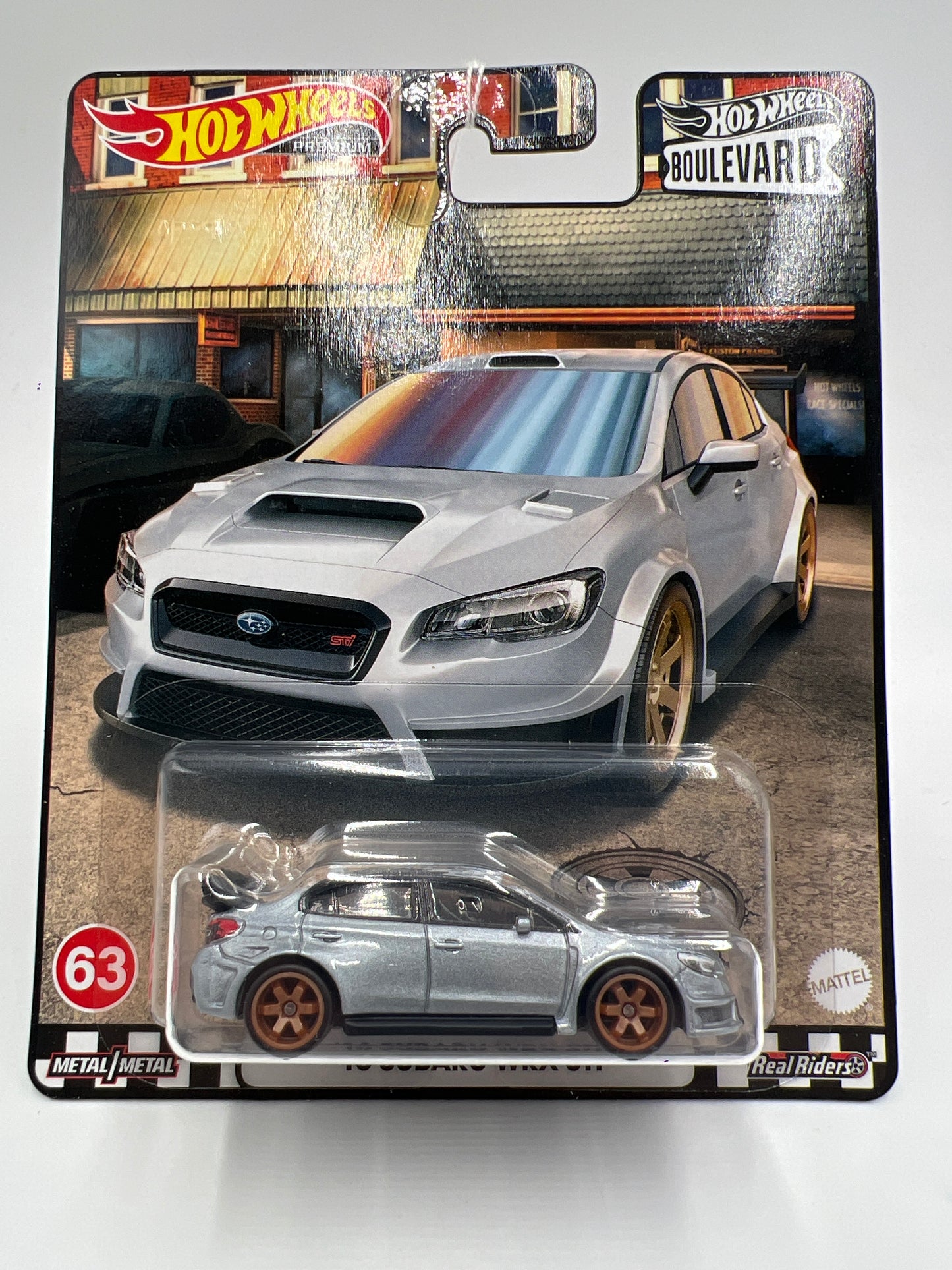 Hot Wheels Premium Boulevard #63 16 Subaru WRX STI Silver 261B