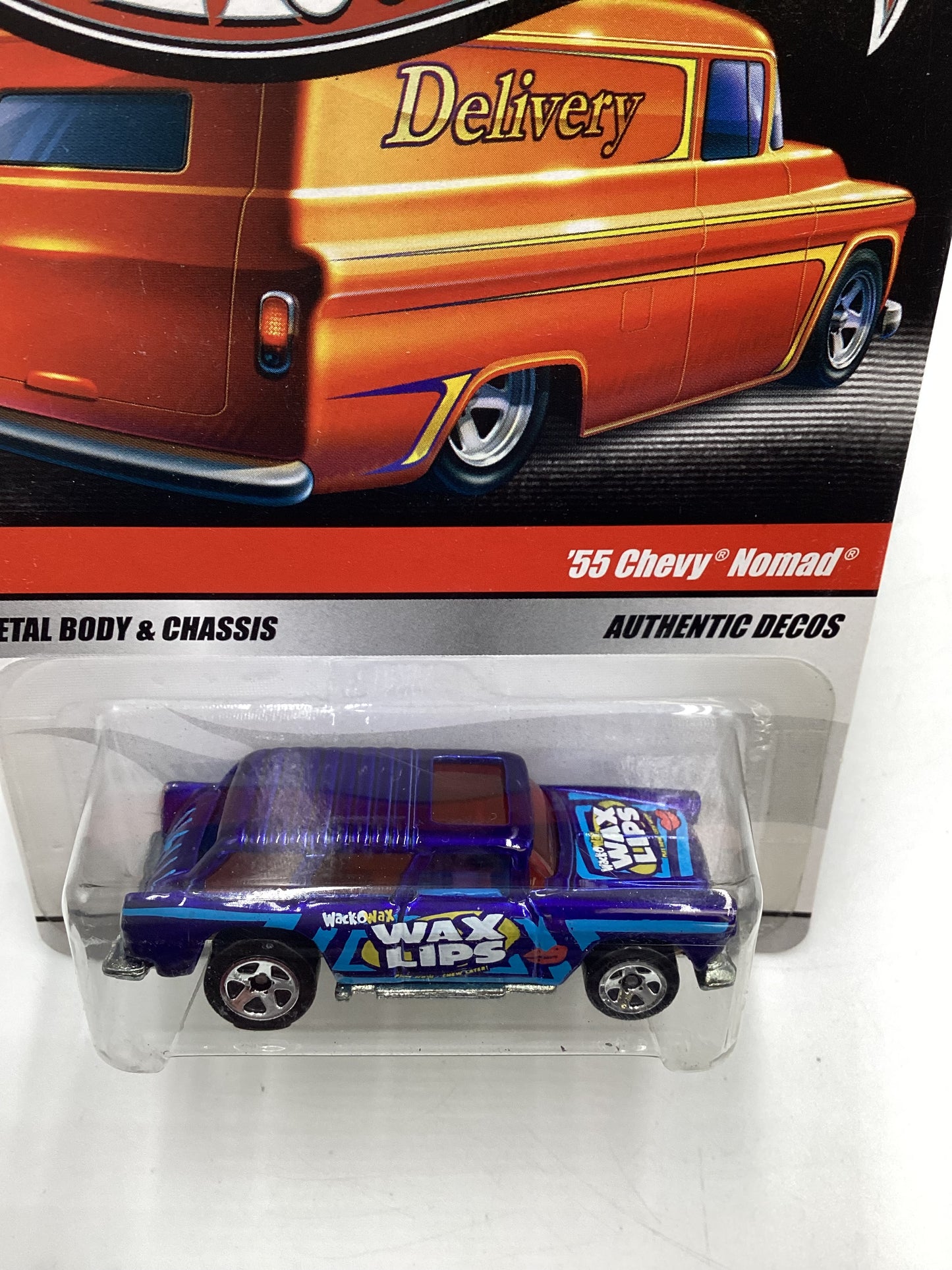 Hot Wheels Delivery Wax Lips 55 Chevy Nomad Blue (SR)