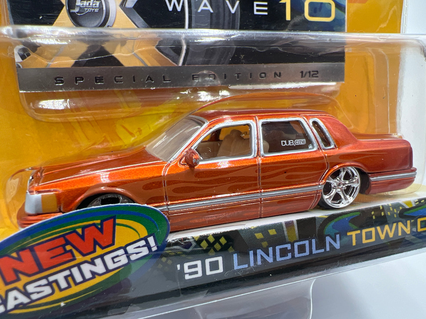 Jada Toys Dub City Special Edition Wave 10 #97 90 Lincoln Town Car Orange