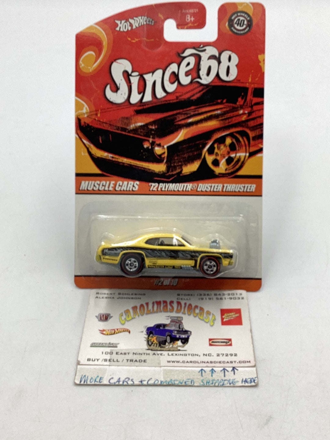 Hot wheels Since 68 Muscle Cars #2 72 Plymouth Duster Thruster 157A