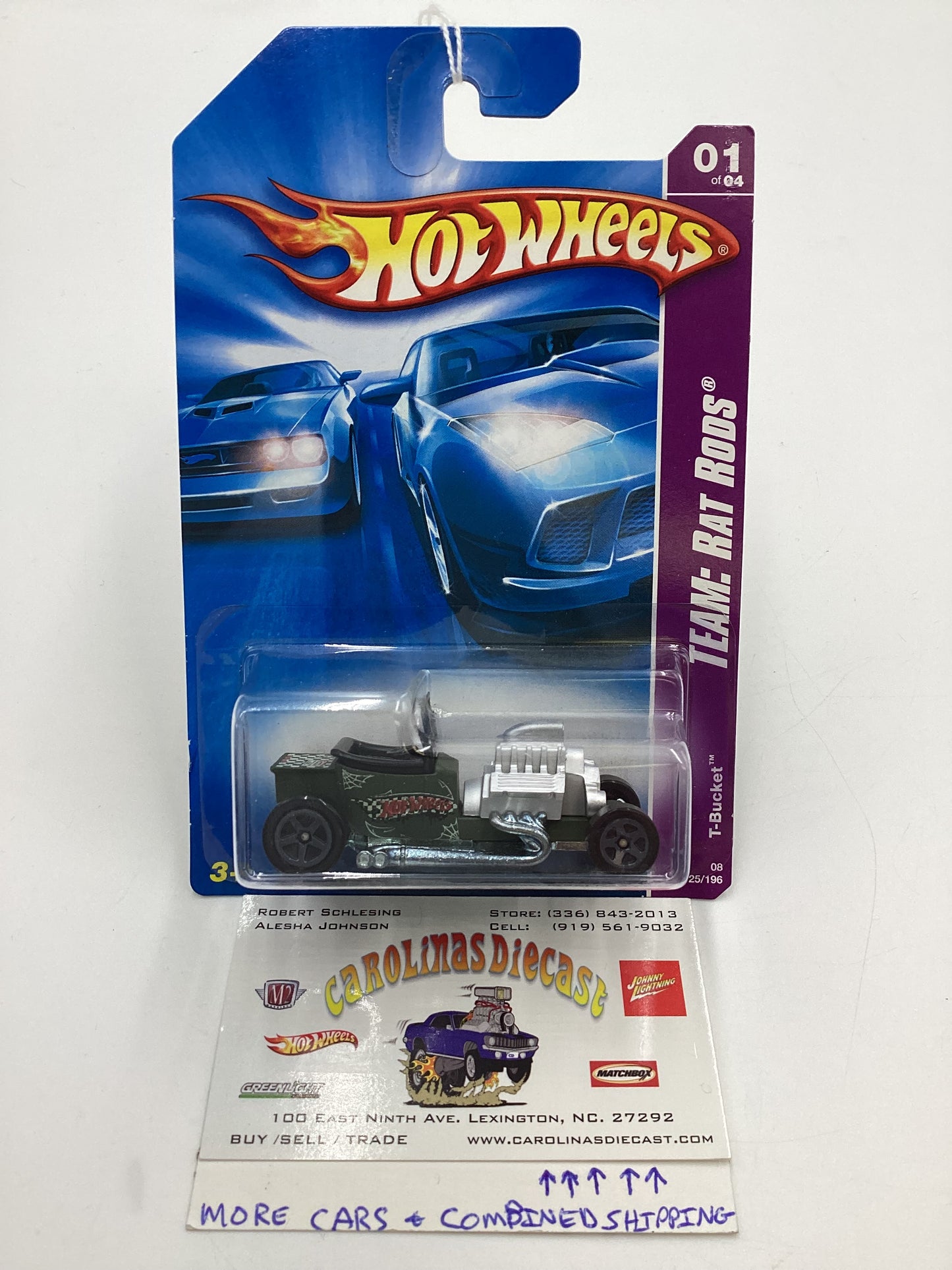 2008 Hot Wheels HW Team: Rat Rod #125 T-Bucket Dark Green AA4