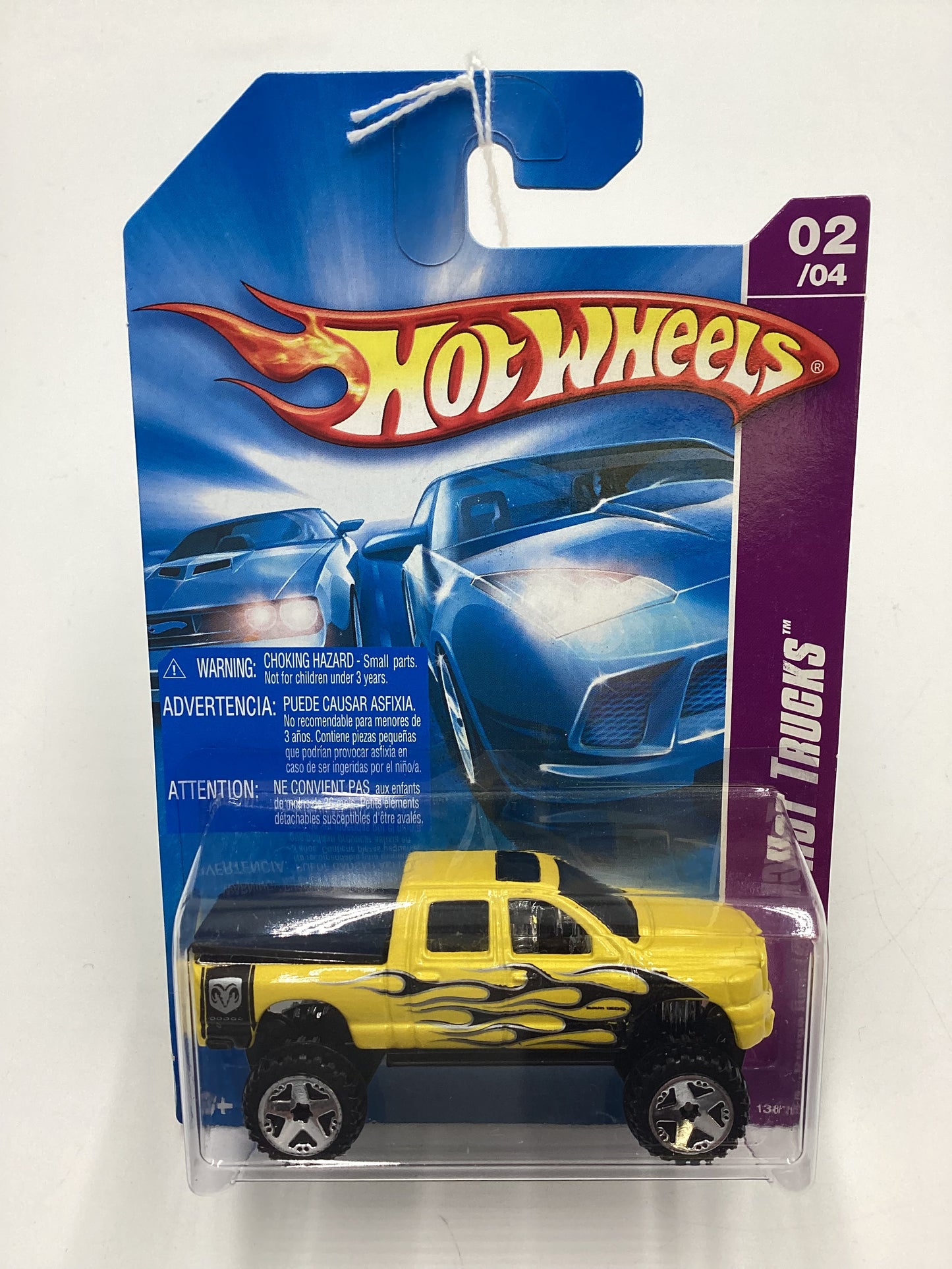 2008 Hot Wheels HW Team: Hot Trucks #138 Dodge Ram 1500 Yellow International Card 40A