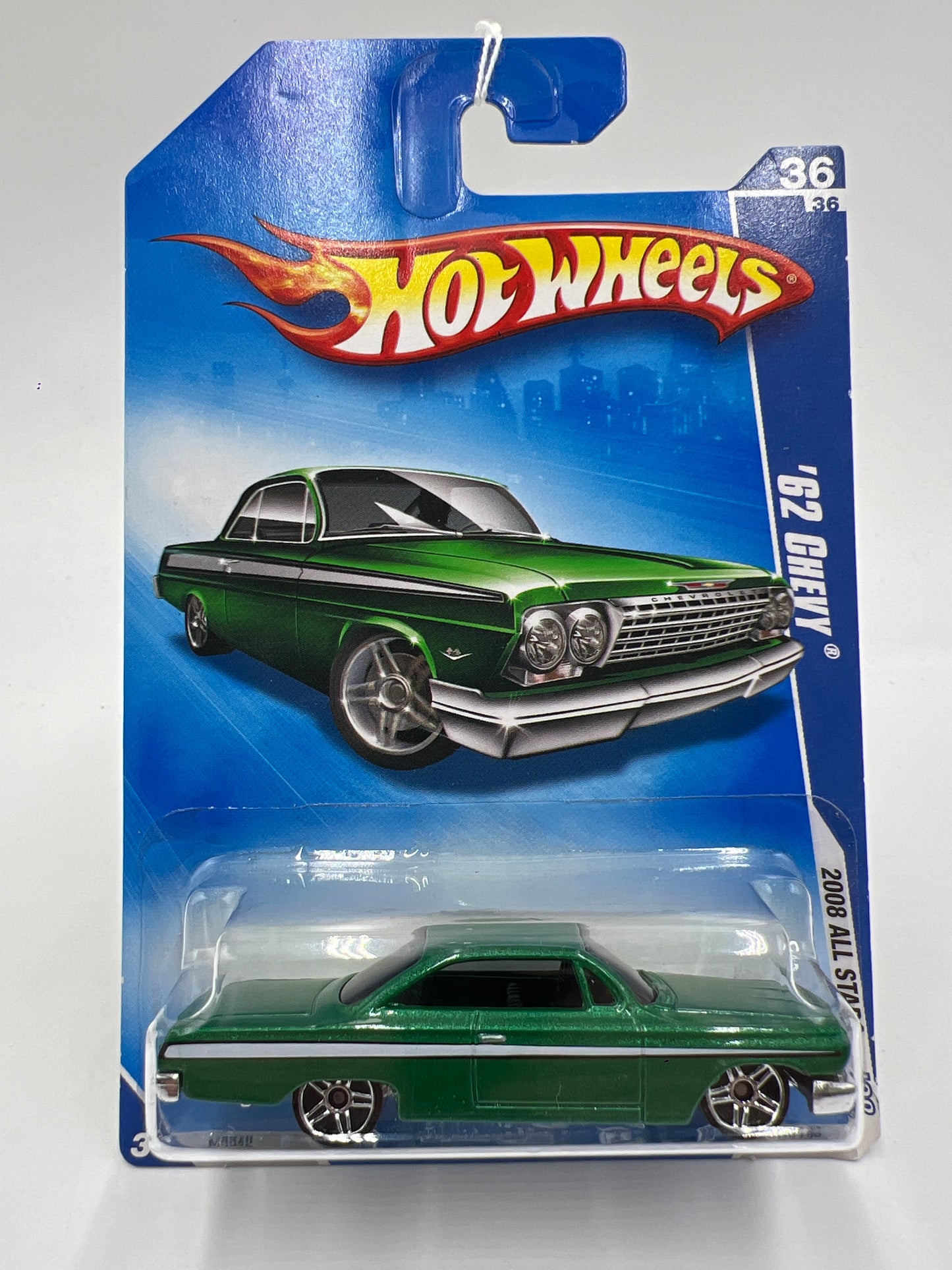 2008 Hot Wheels All Stars #76 62 Chevy Green 18F