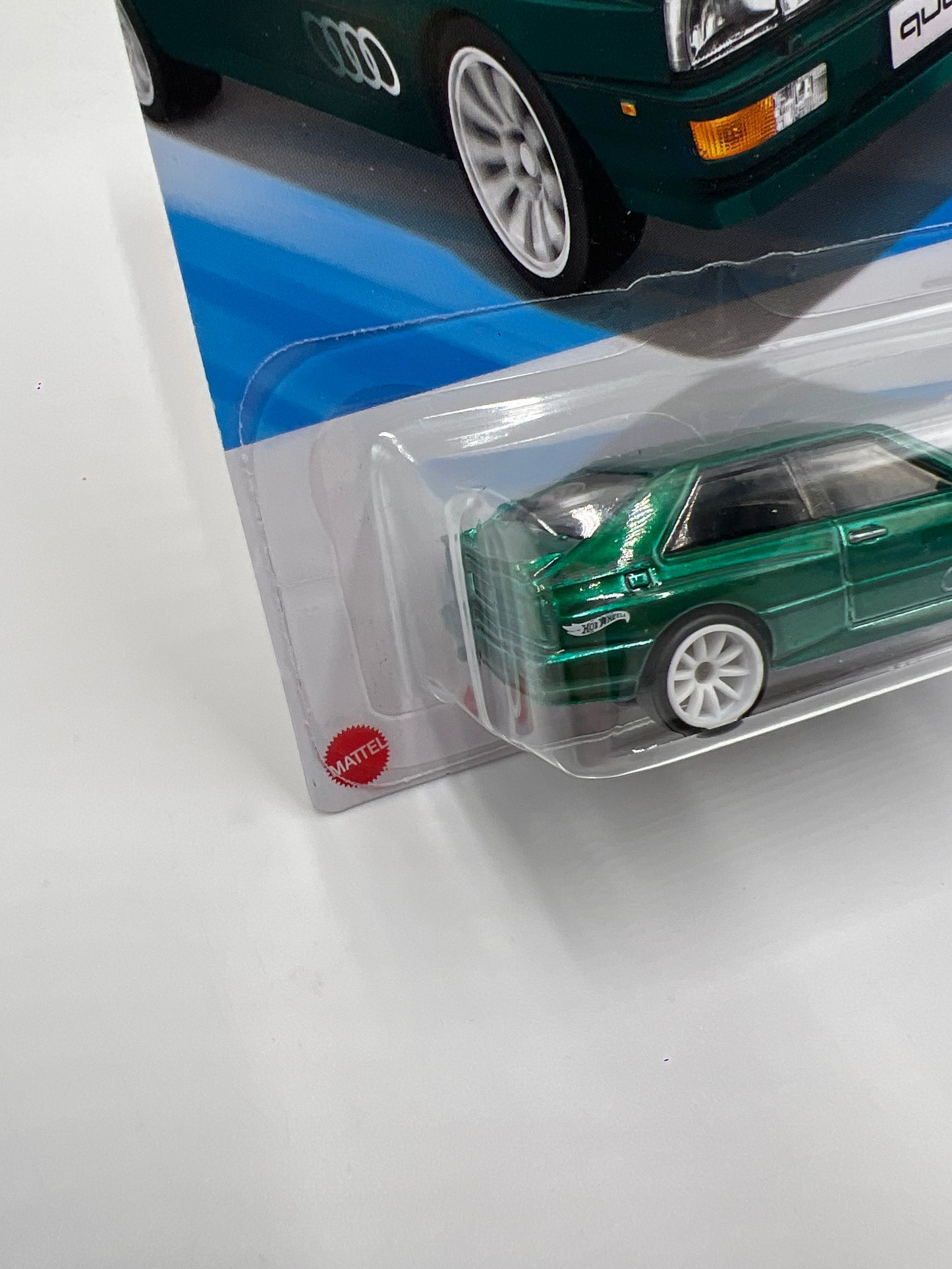 2025 Hot Wheels A Case Super Treasure Hunt #16 87 Audi Quattro Green W/Protector #2
