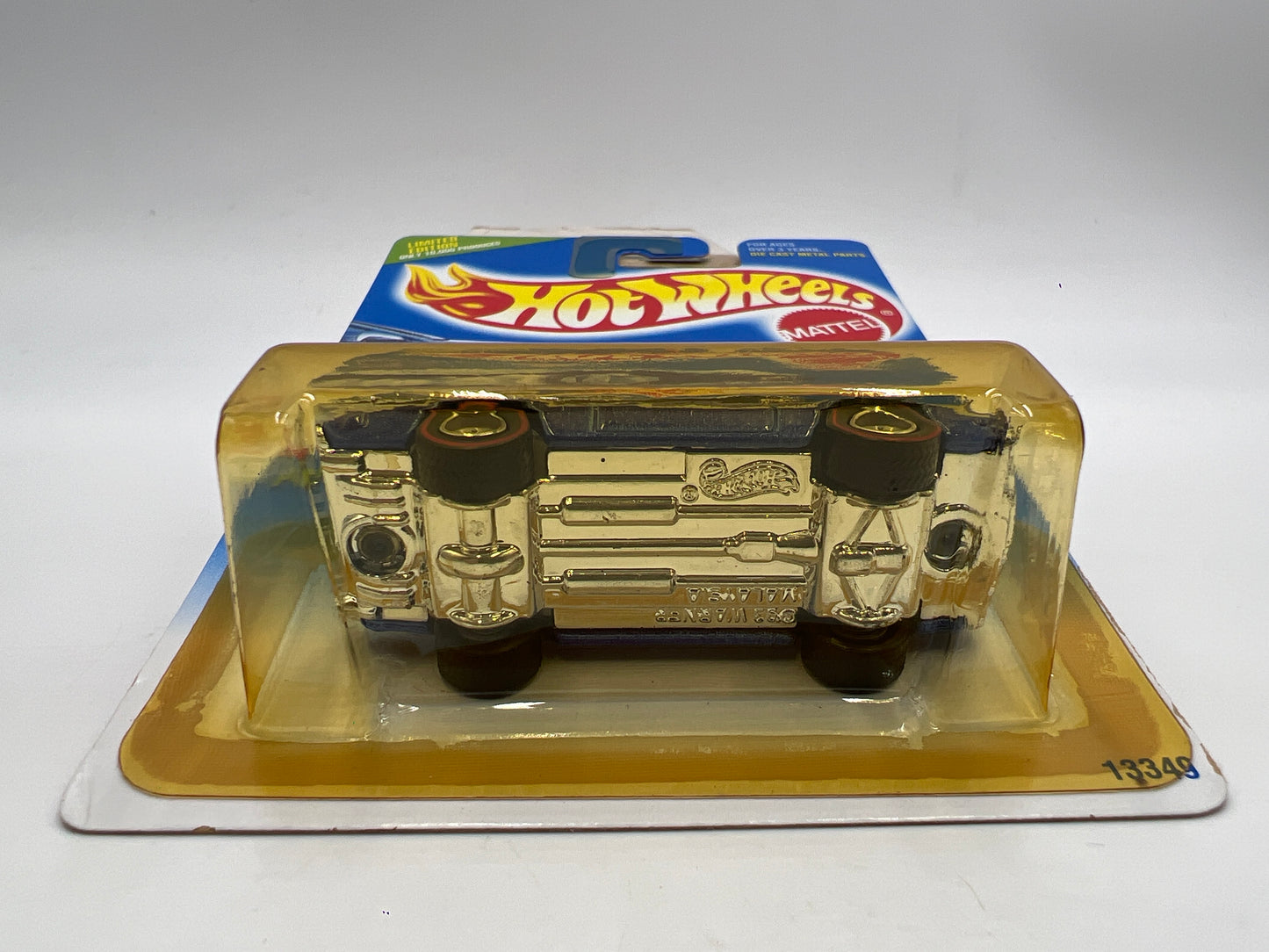 1995 Hot Wheels Treasure Hunt Series #1 Real Riders Olds 442 Blue W/Protector Blister Yellowed