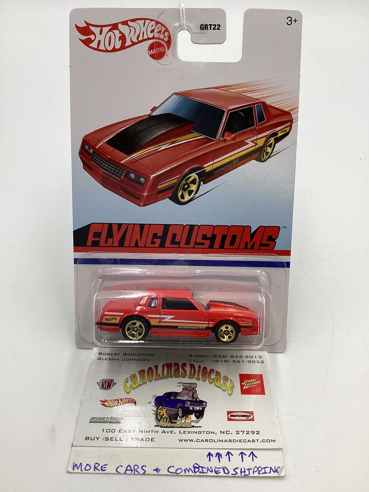 Hot Wheels Target Exclusive Flying Customs 86 Monte Carlo SS Red 156A