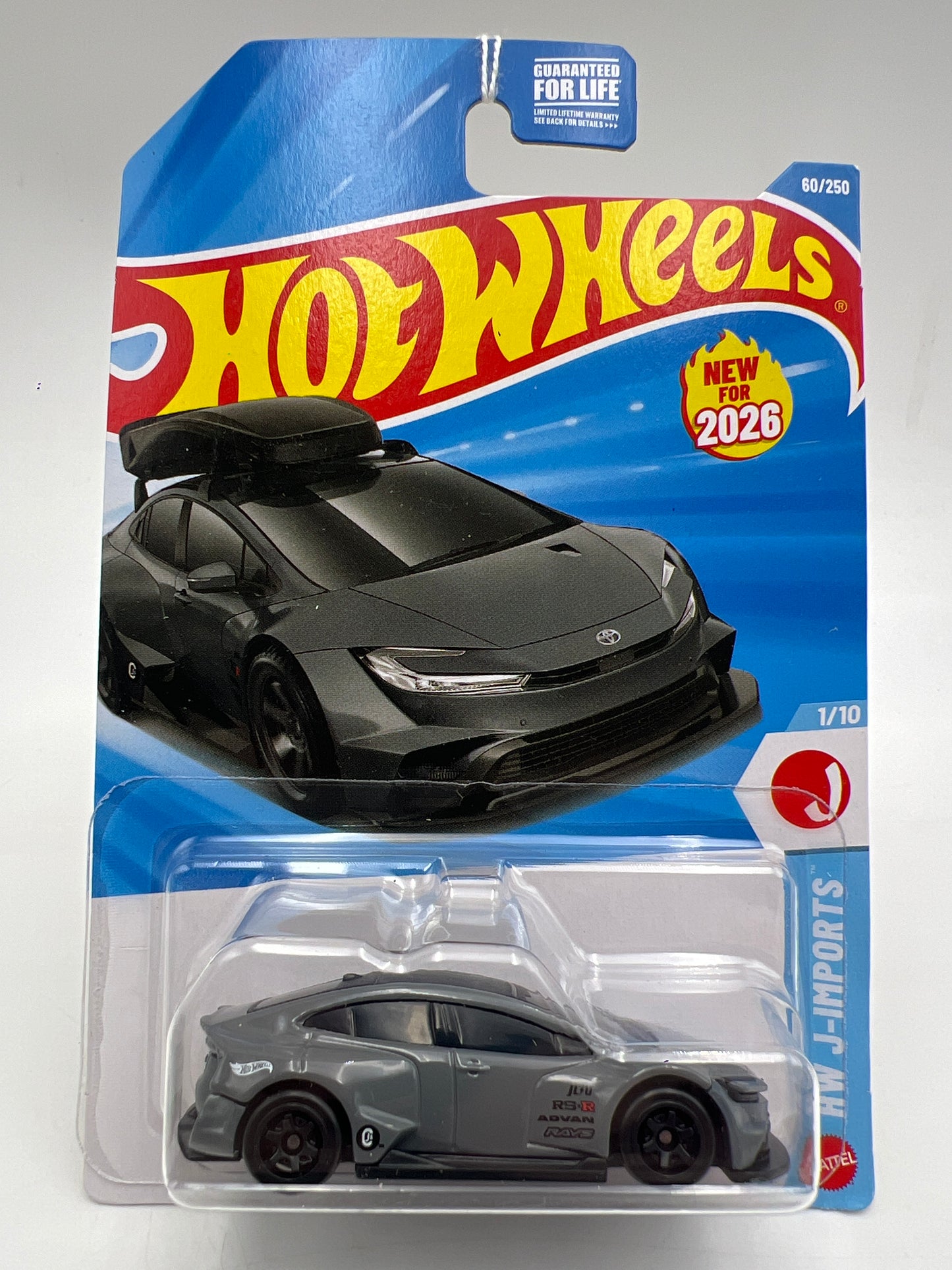 2026 Hot Wheels Dollar Tree Exclusive #60 Toyota Prius Custom Gray No Roof Rack