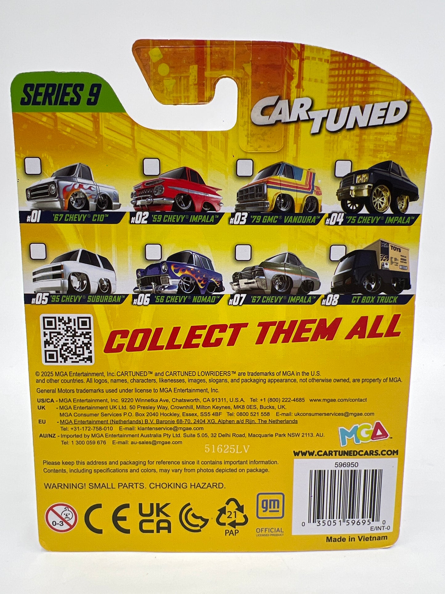 MGA Car Tuned Series 9 #2 59 Chevy Impala Red 178B