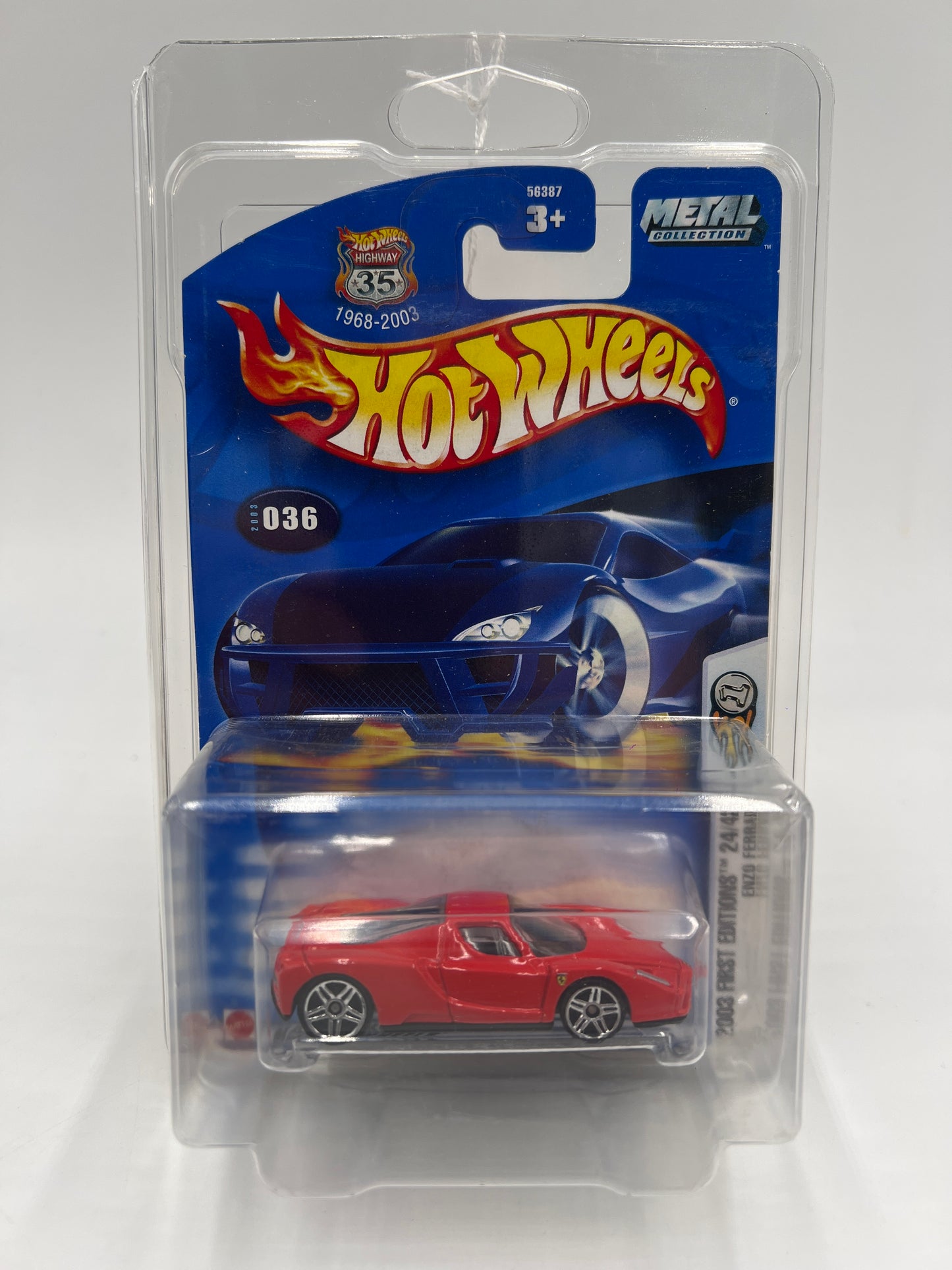 2003 Hot Wheels First Editions #36 Enzo Ferrari Red W/Protector SR