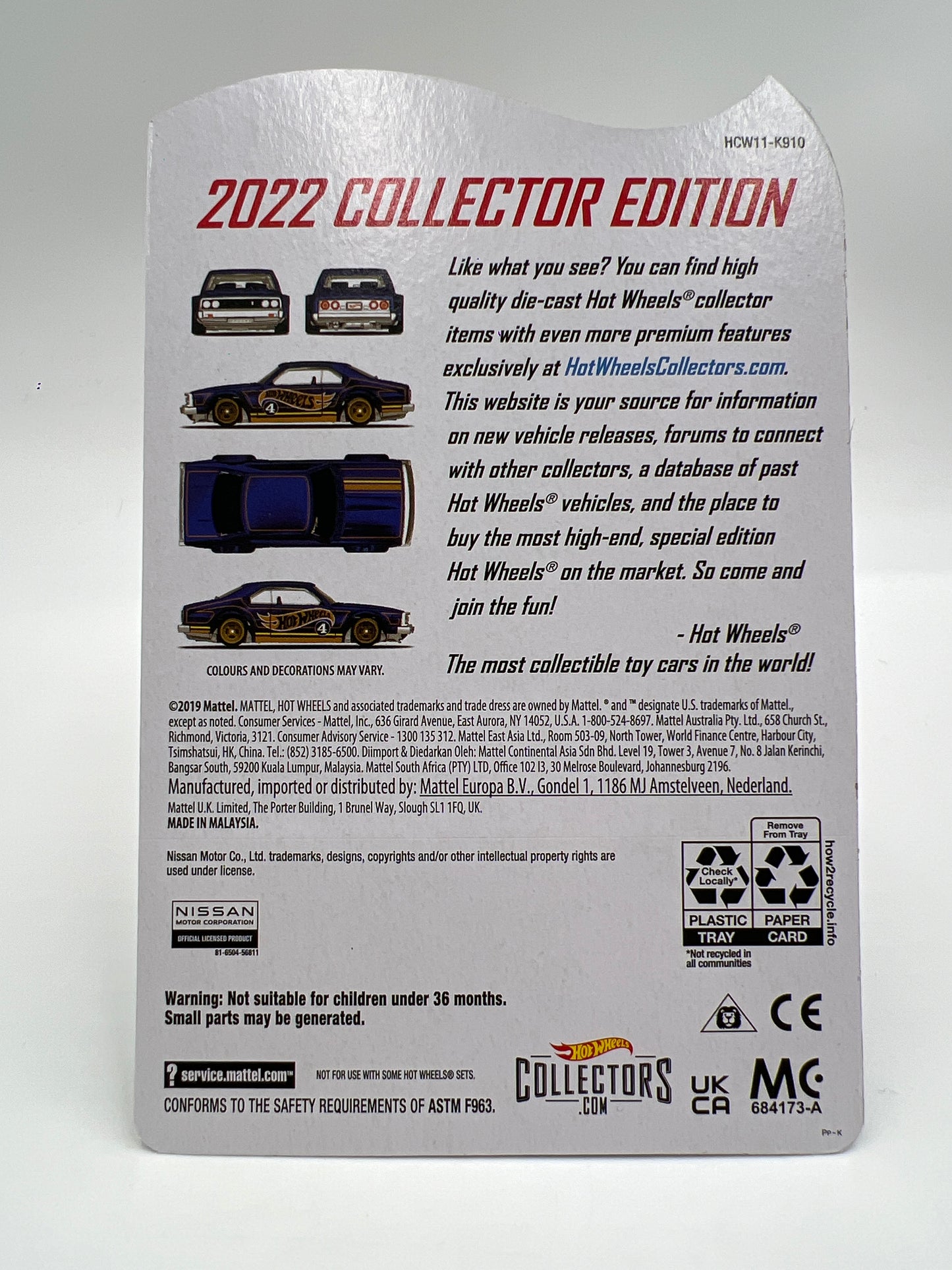 2022 Hot Wheels Kroger Mail In #4 Nissan Skyline C210 Blue W/Protector