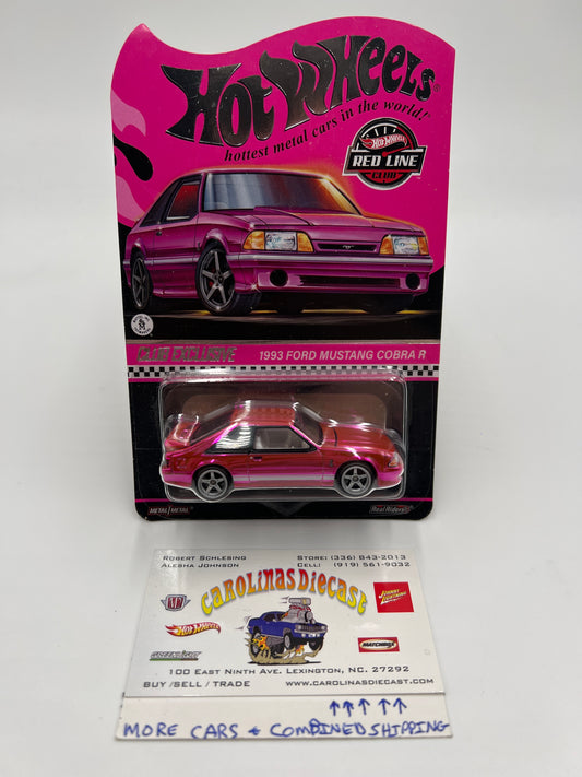 2024 Hot Wheels RLC Club Exclusive Pink 1993 Ford Mustang Cobra W/Protector