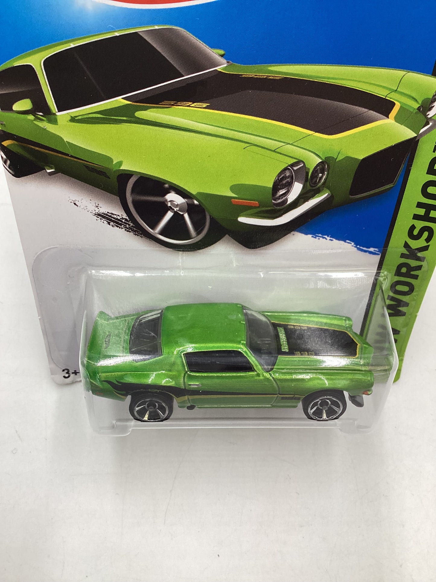 2014 Hot Wheels #231 Green 70 Camaro 18H