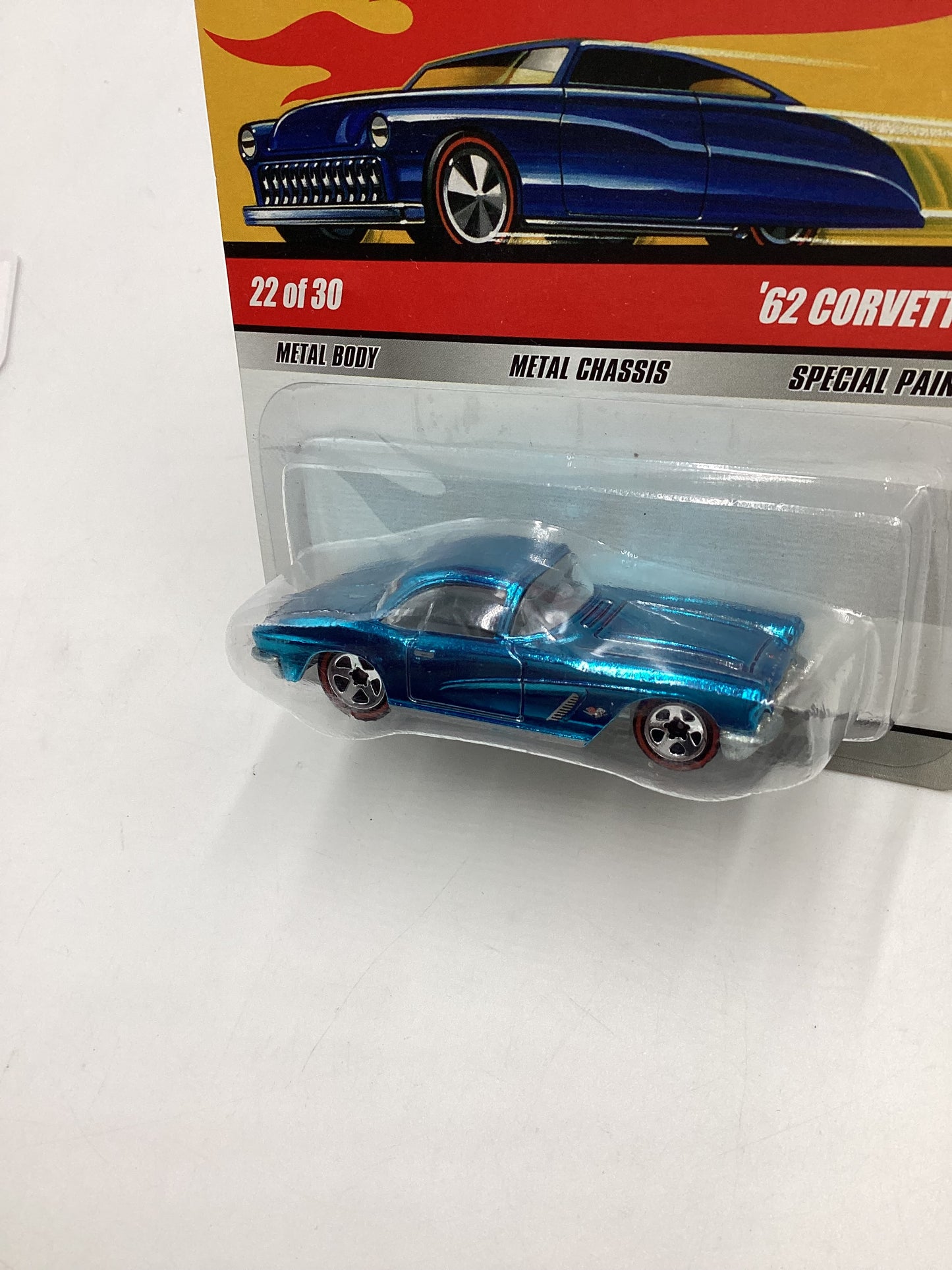 Hot wheels Classics Series 5 #22 62 Corvette Blue with protector