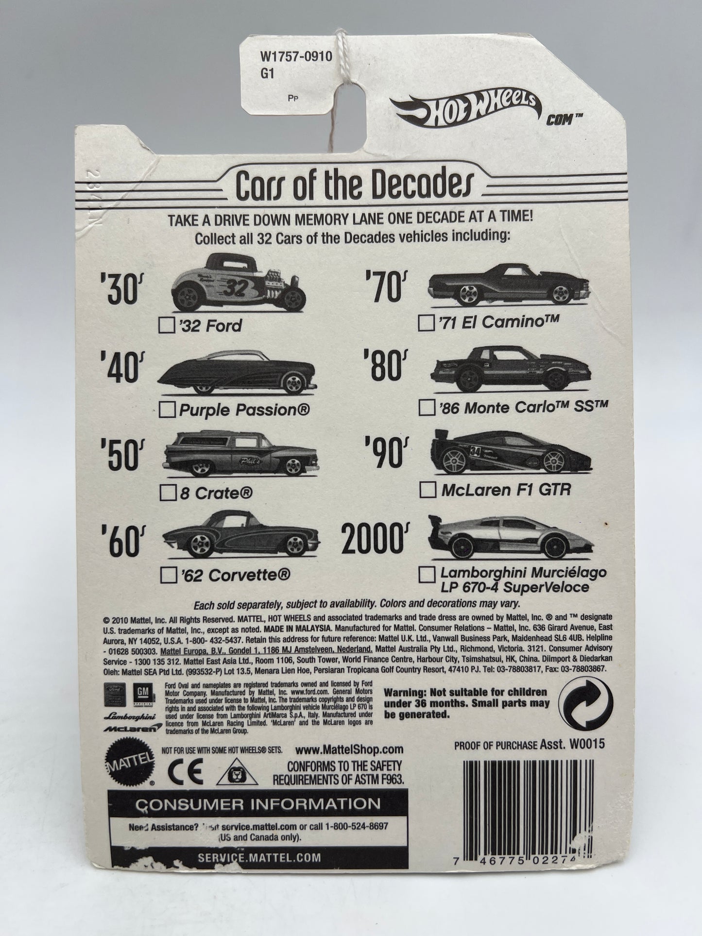Hot Wheels Cars of the Decades The 60s #16 62 Corvette Pink 164E