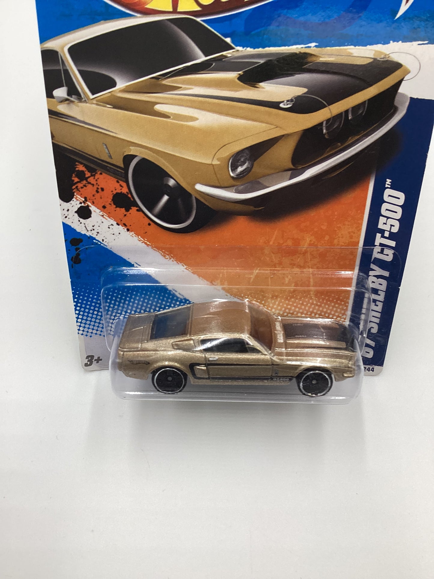 2011 Hot Wheels #101 69 Shelby GT-500 Gold 28C