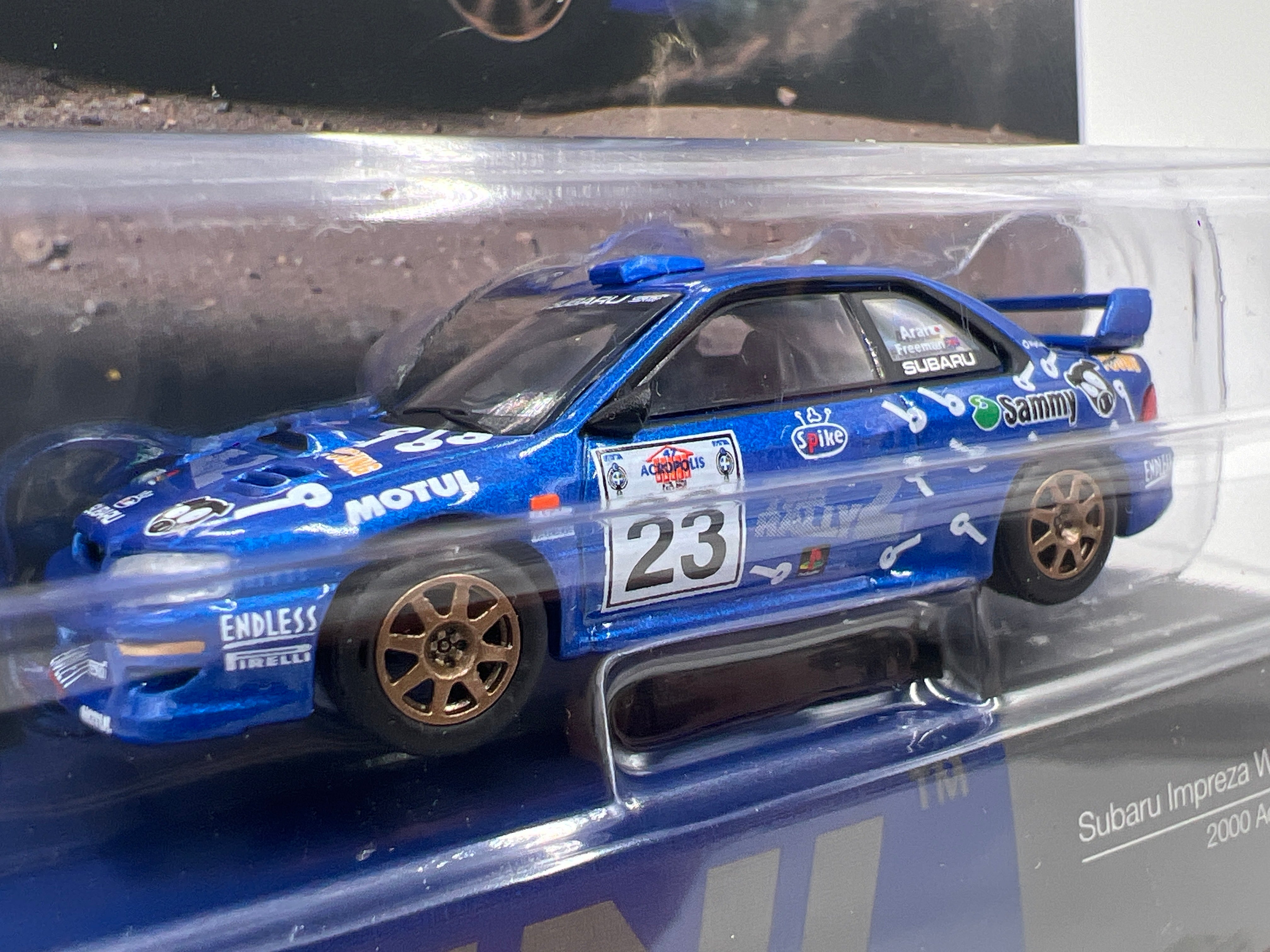 Mini GT #1078 Subaru Impreza WRC99 #23 2000 Acropolis Rally Blue