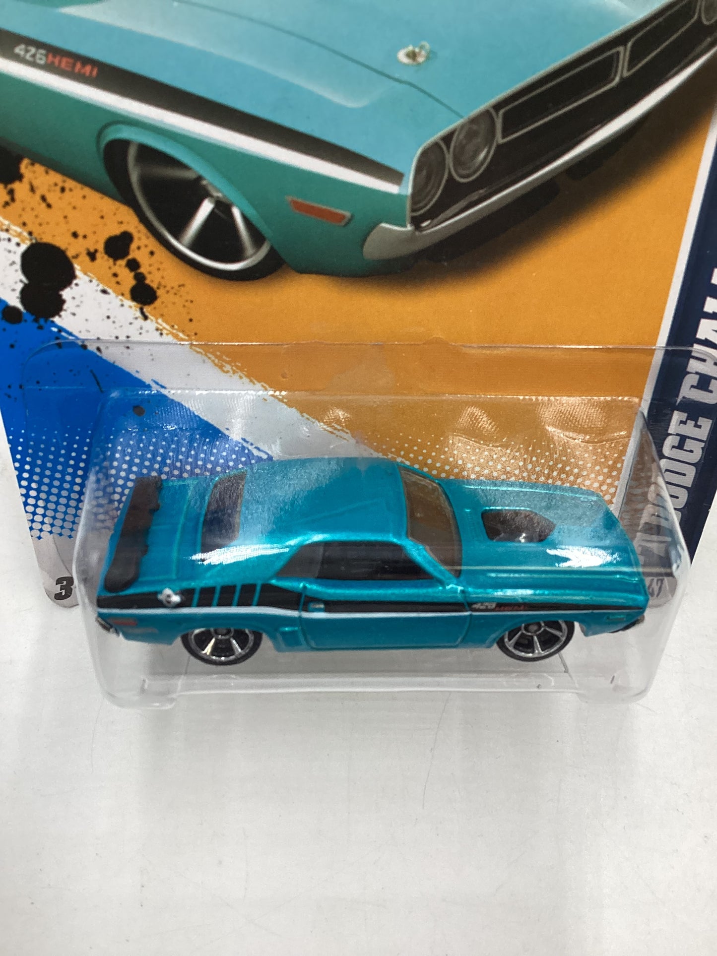 2012 Hot Wheels Muscle Mania Mopar #82 71 Dodge Challenger Teal 46F