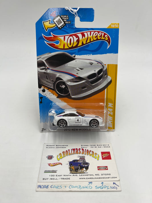 2012 Hot Wheels New Models #18 BMW Z4 M White 106C