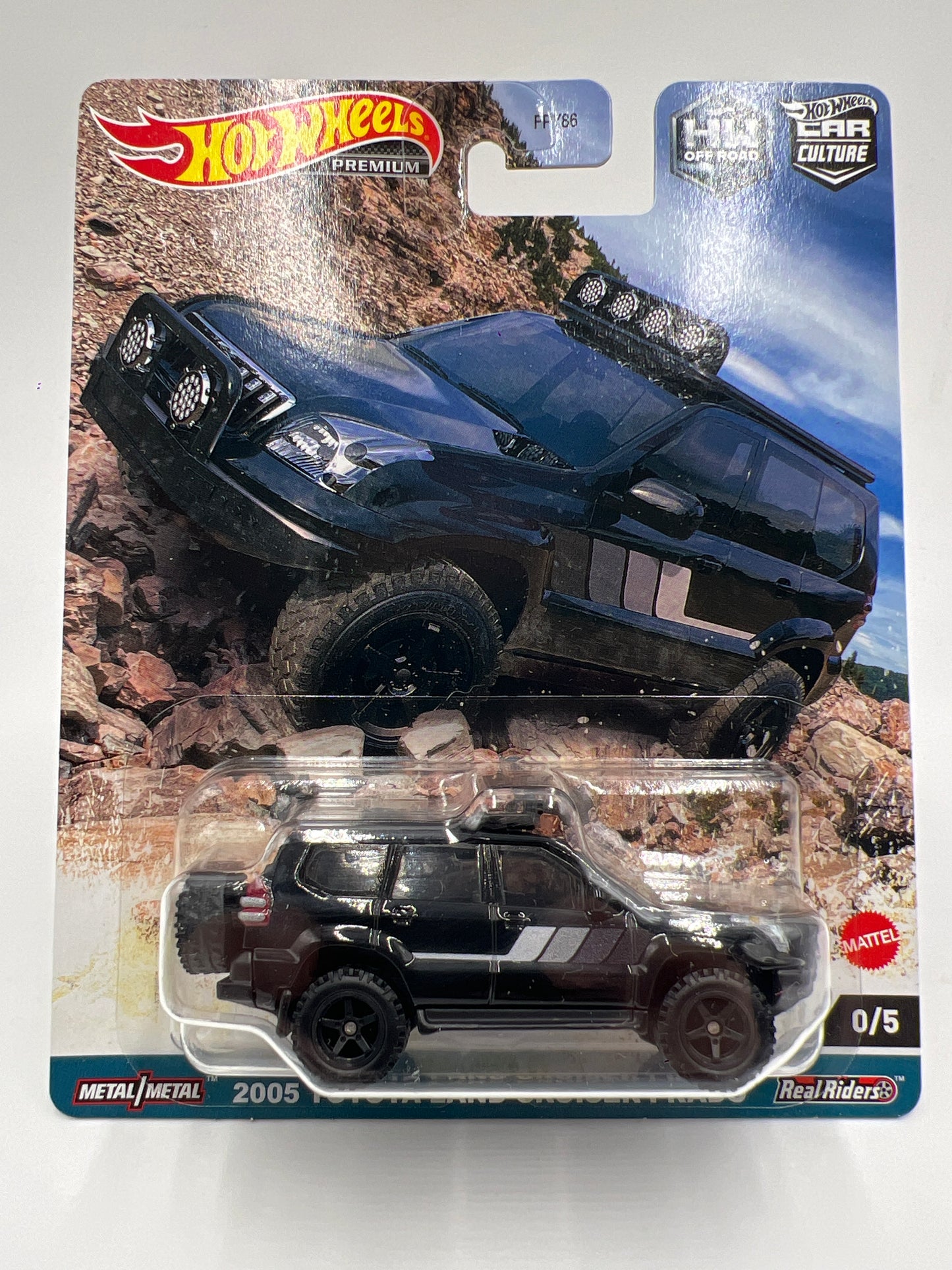 Hot Wheels Premium Car Culture HW Off Road CHASE #0 2005 Toyota Land Cruiser Prado Black W/Protector