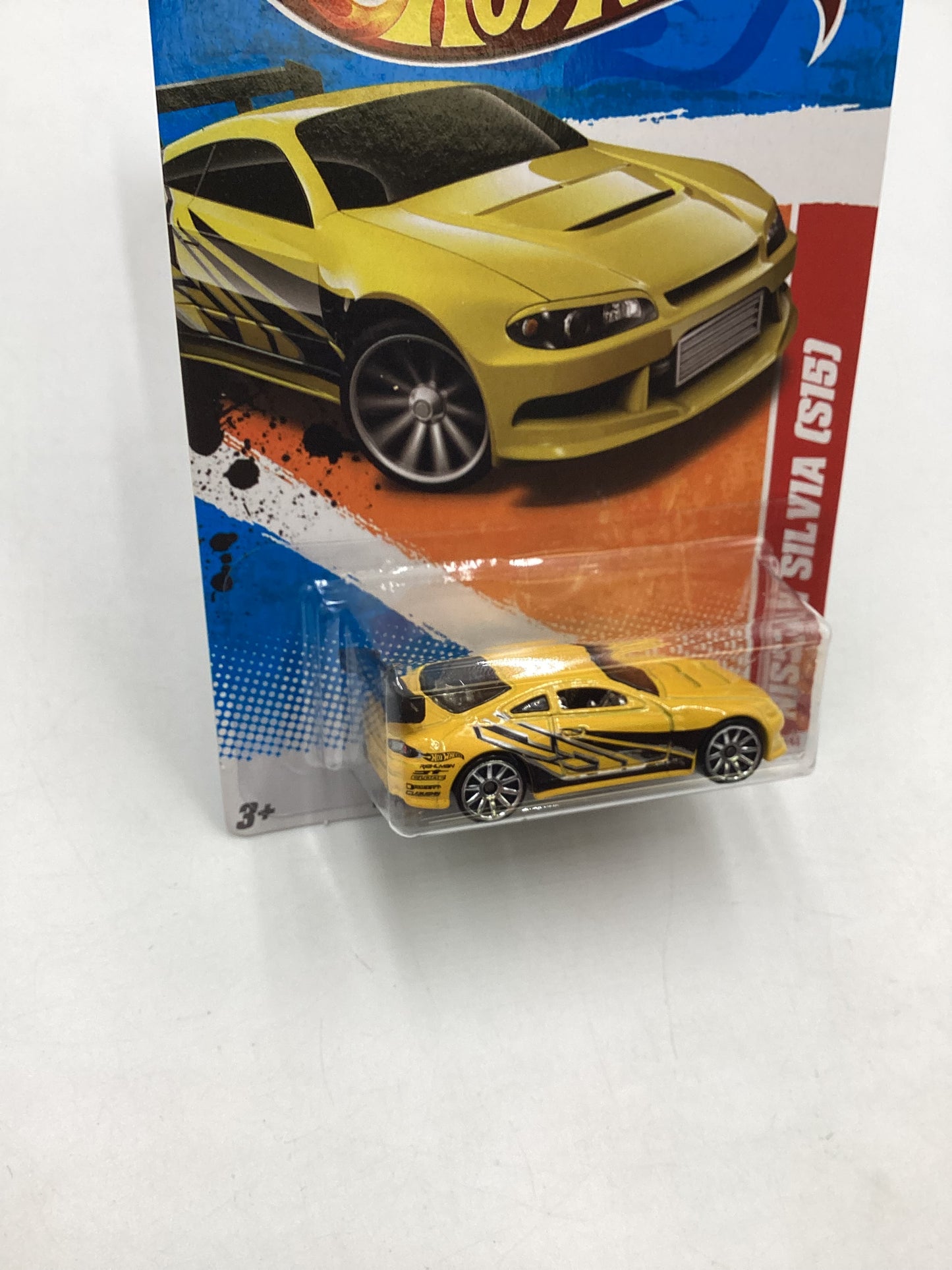 2011 Hot Wheels #187 Yellow Nissan Silvia S15 83H