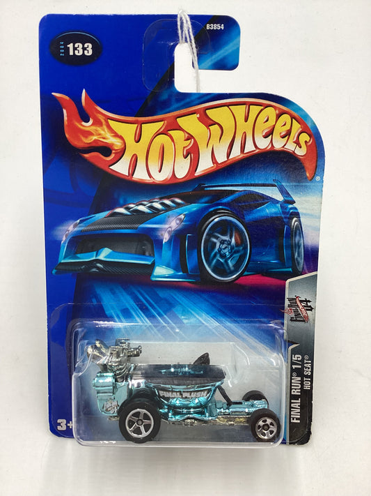 2004 Hot Wheels First Editions #133 Hot Seat Blue Chrome 114B