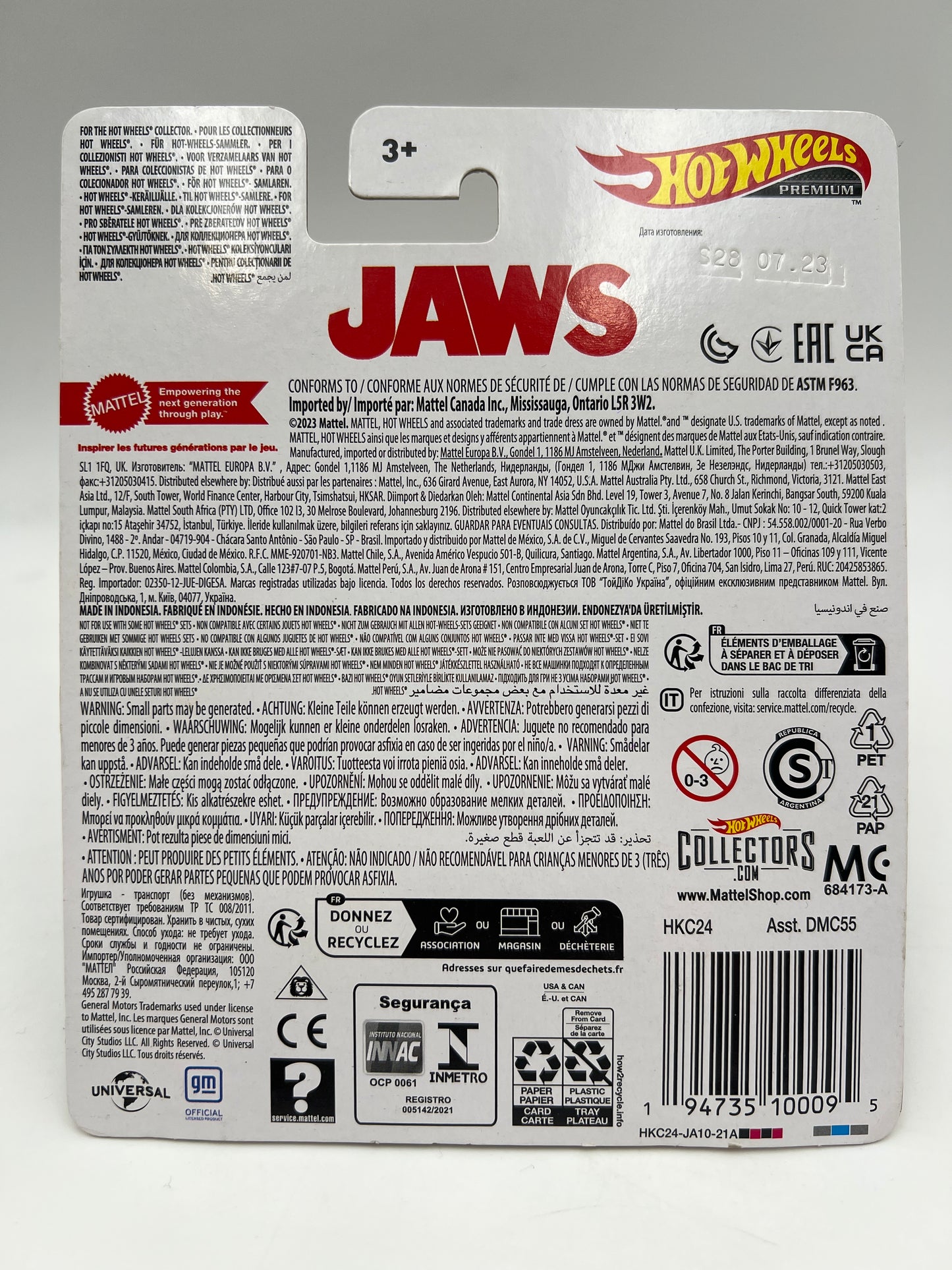 Hot Wheels Premium Jaws 1975 Chevy Blazer Custom W/Protector