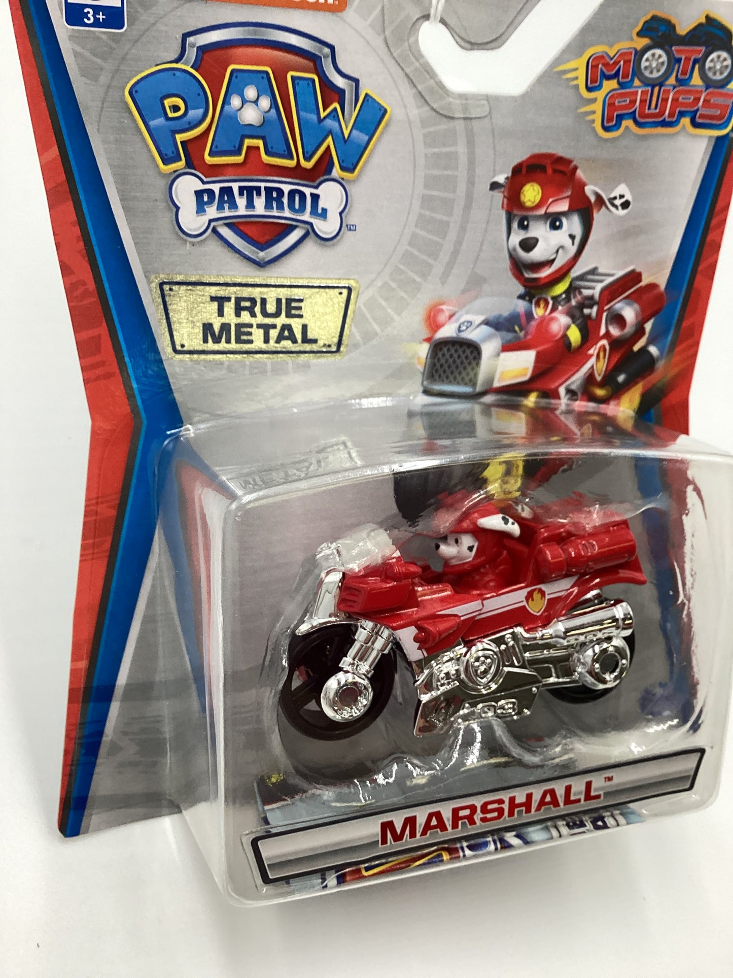 Nickelodeon Paw Patrol Moto Pups Marshall Chrome Engine True Metal Rare VHTF