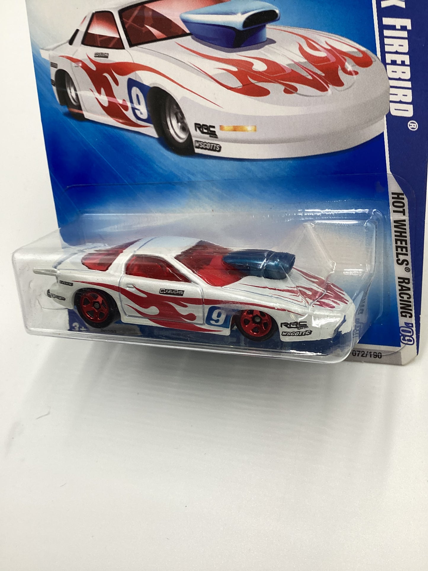 2009 Hot Wheels #072 Pro Stock Firebird White 41G