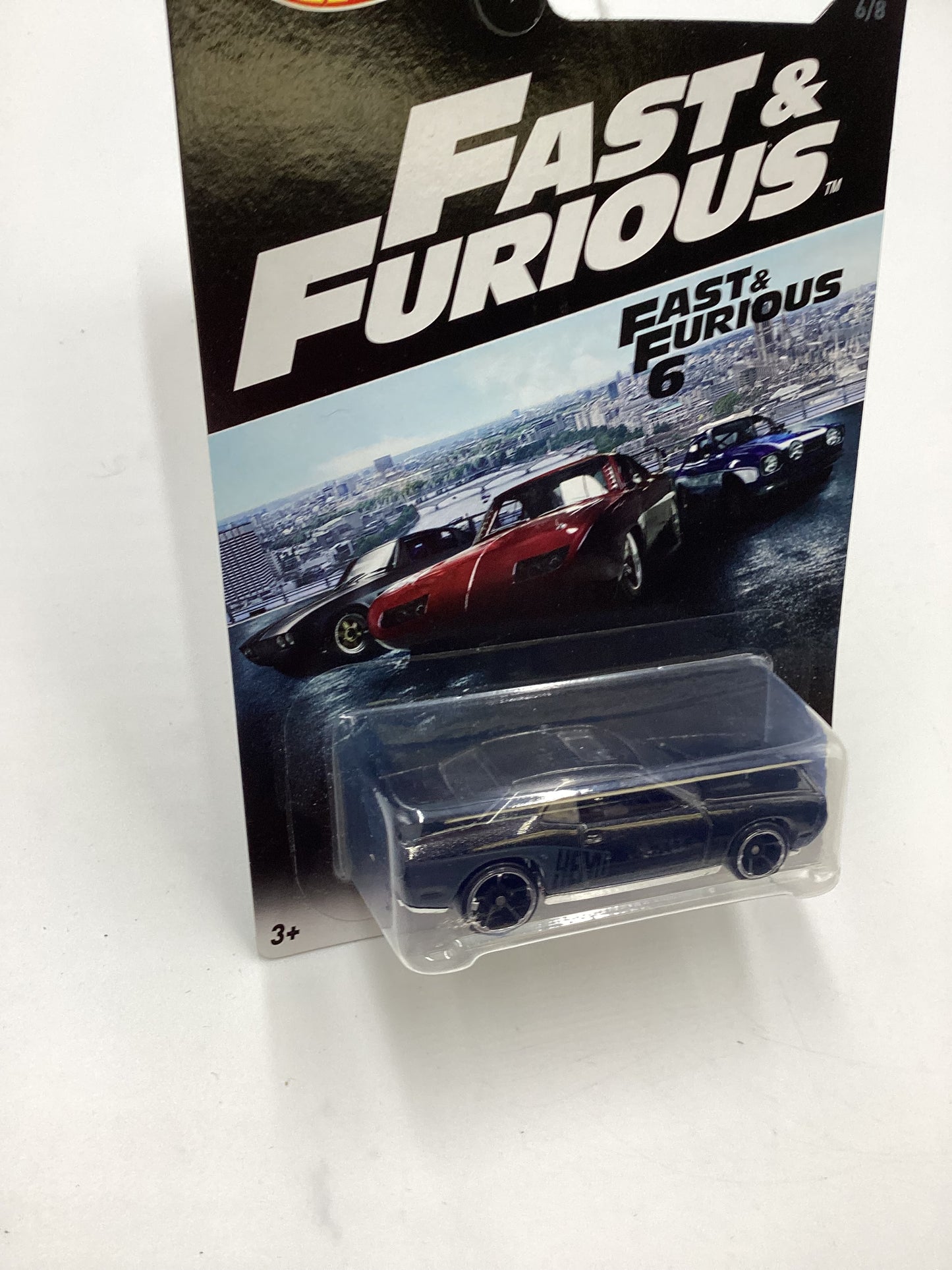 2016 Hot Wheels Fast and Furious 6 #6 08 Dodge Challenger SRT8 Black 70H