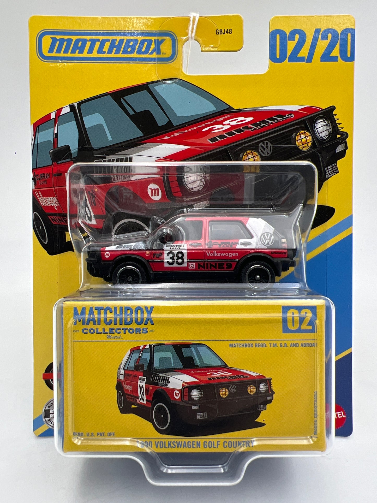 Matchbox Collectors #2 1990 Volkswagen Golf Country Red 172D